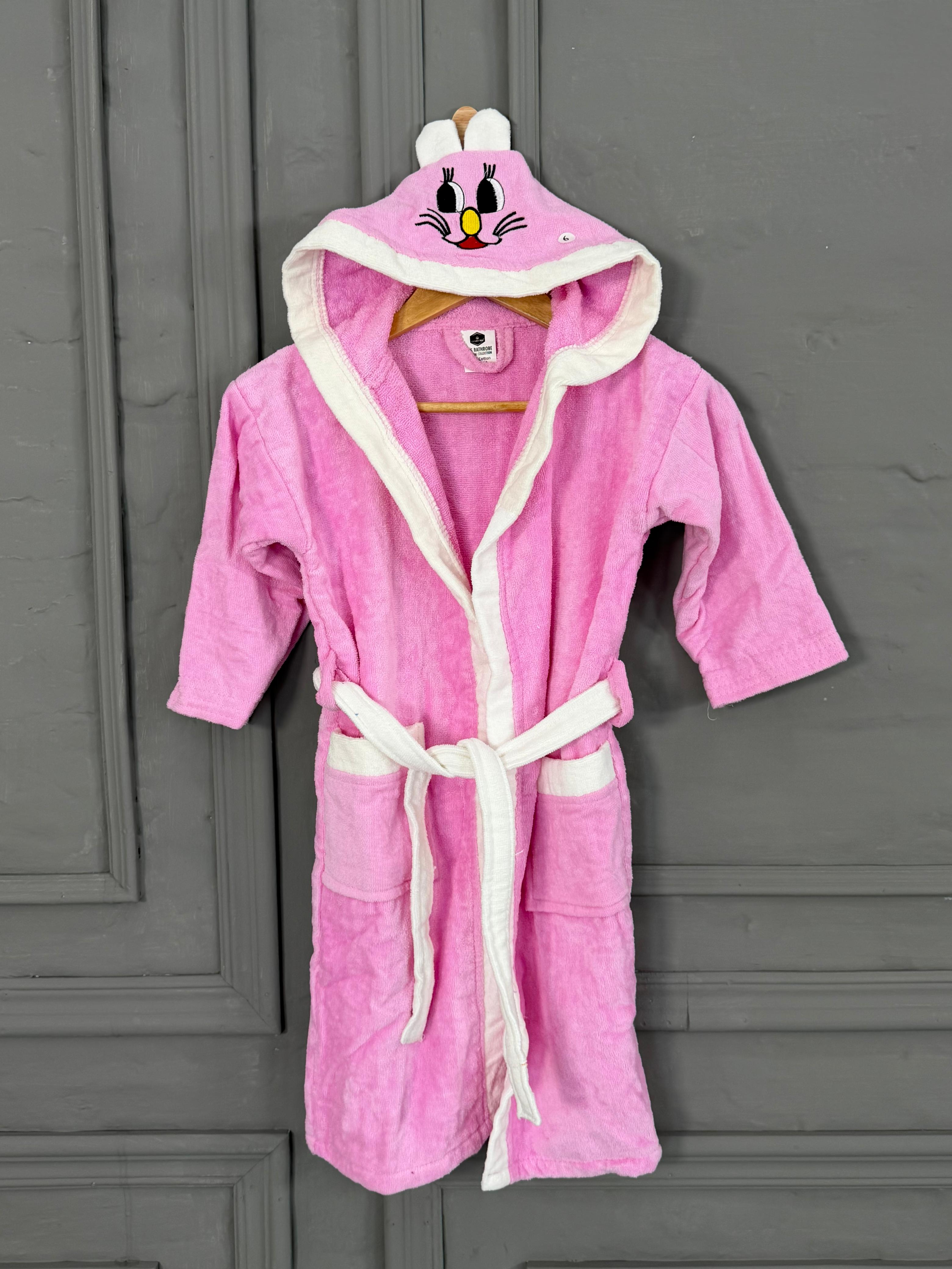 Kids Cartoon Hooded Bathrobe