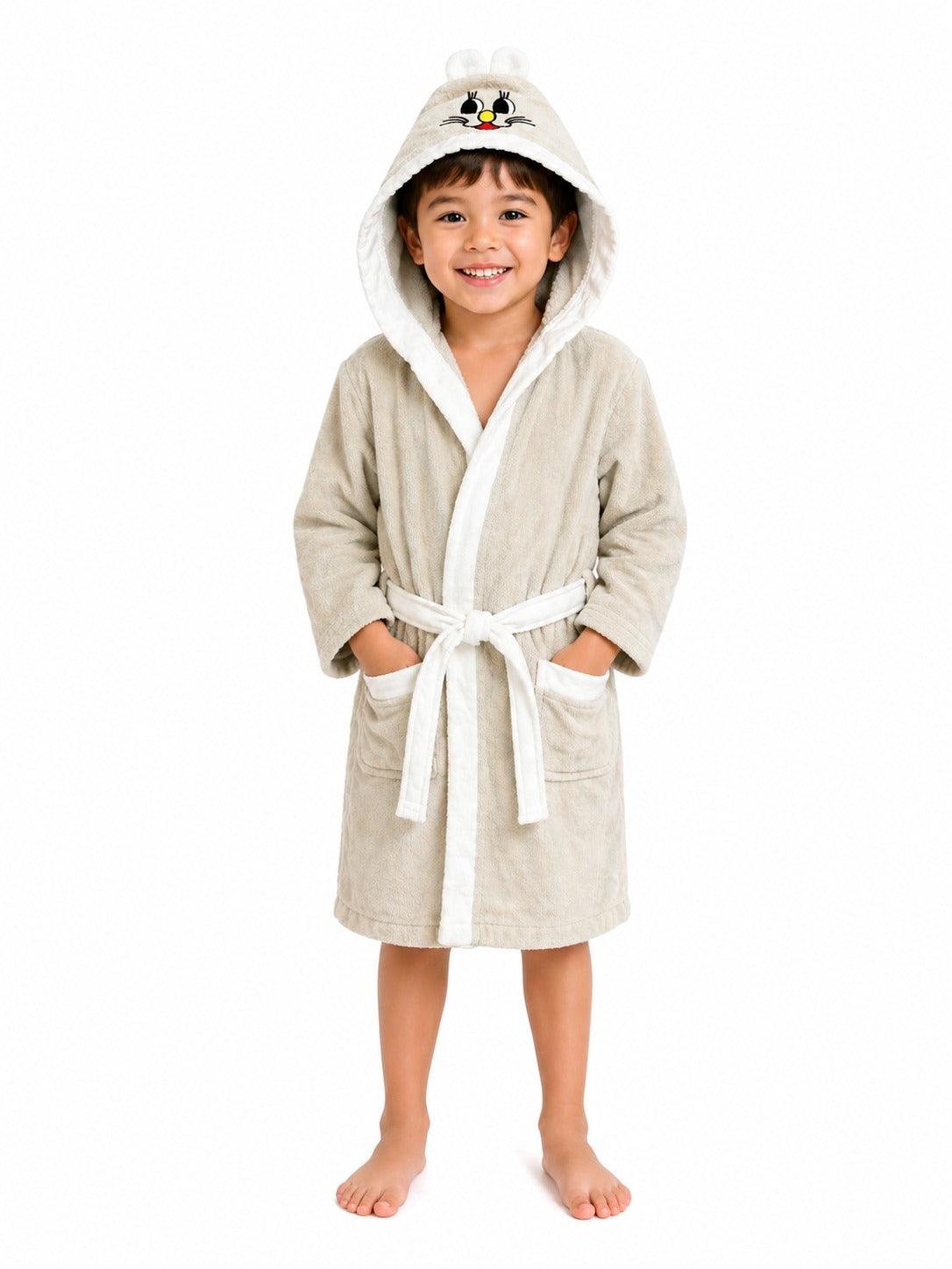Kids Cartoon Hooded Bathrobe