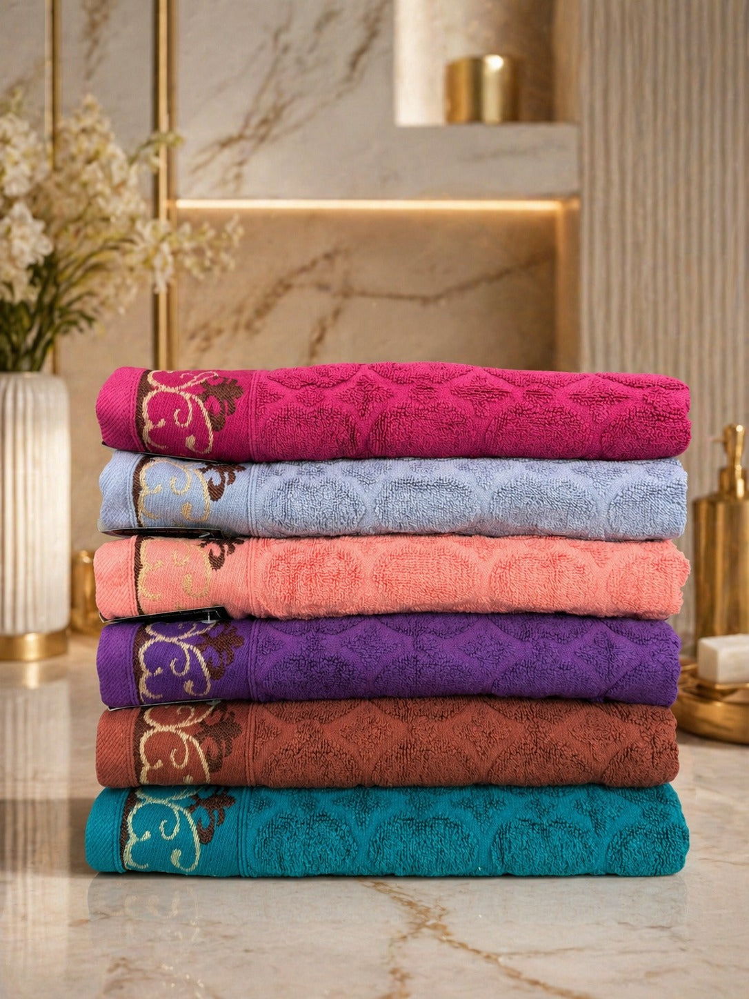Cotton Stripe Bath Towel (500)