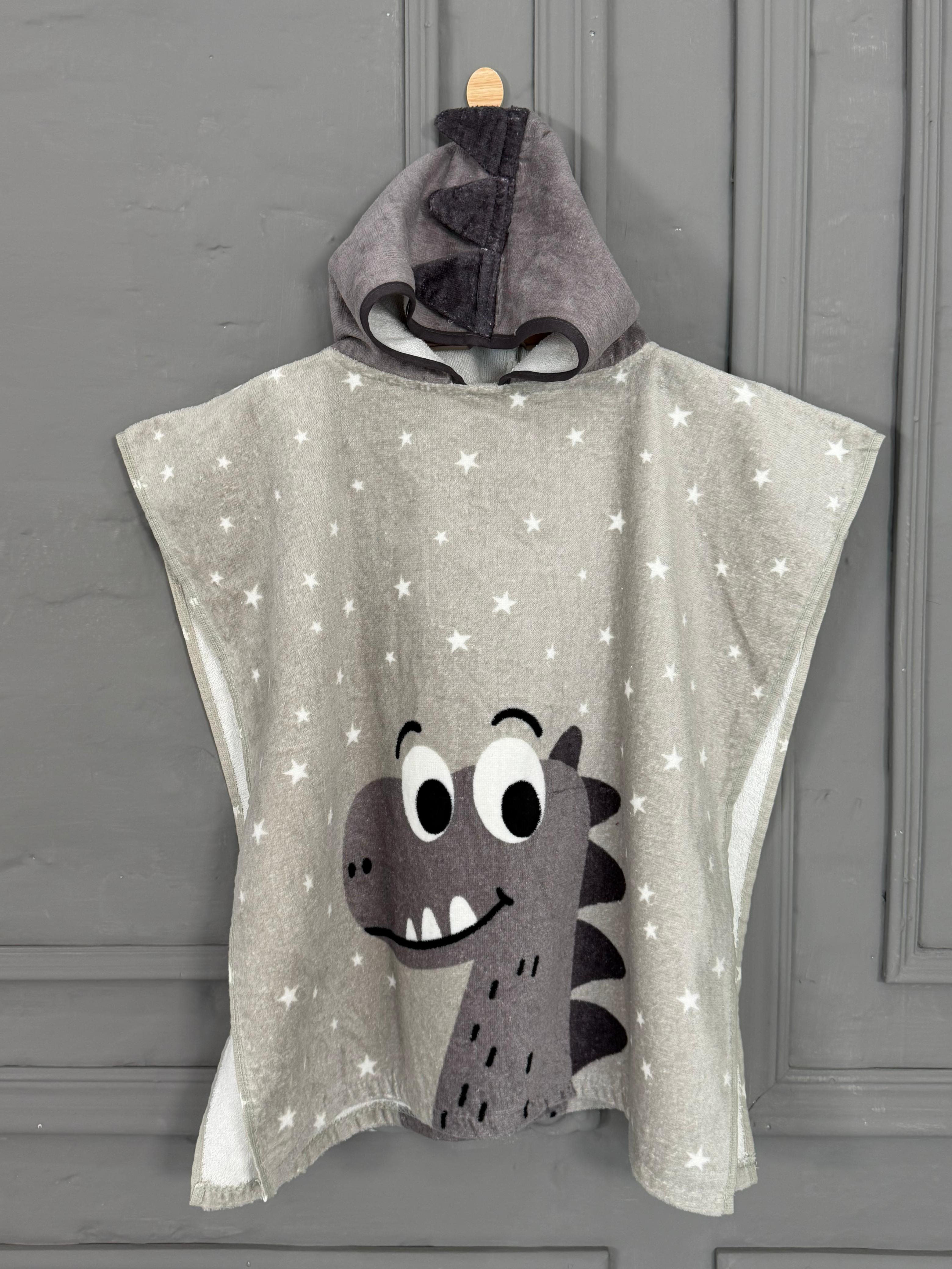 Animated Hooded Kids Poncho