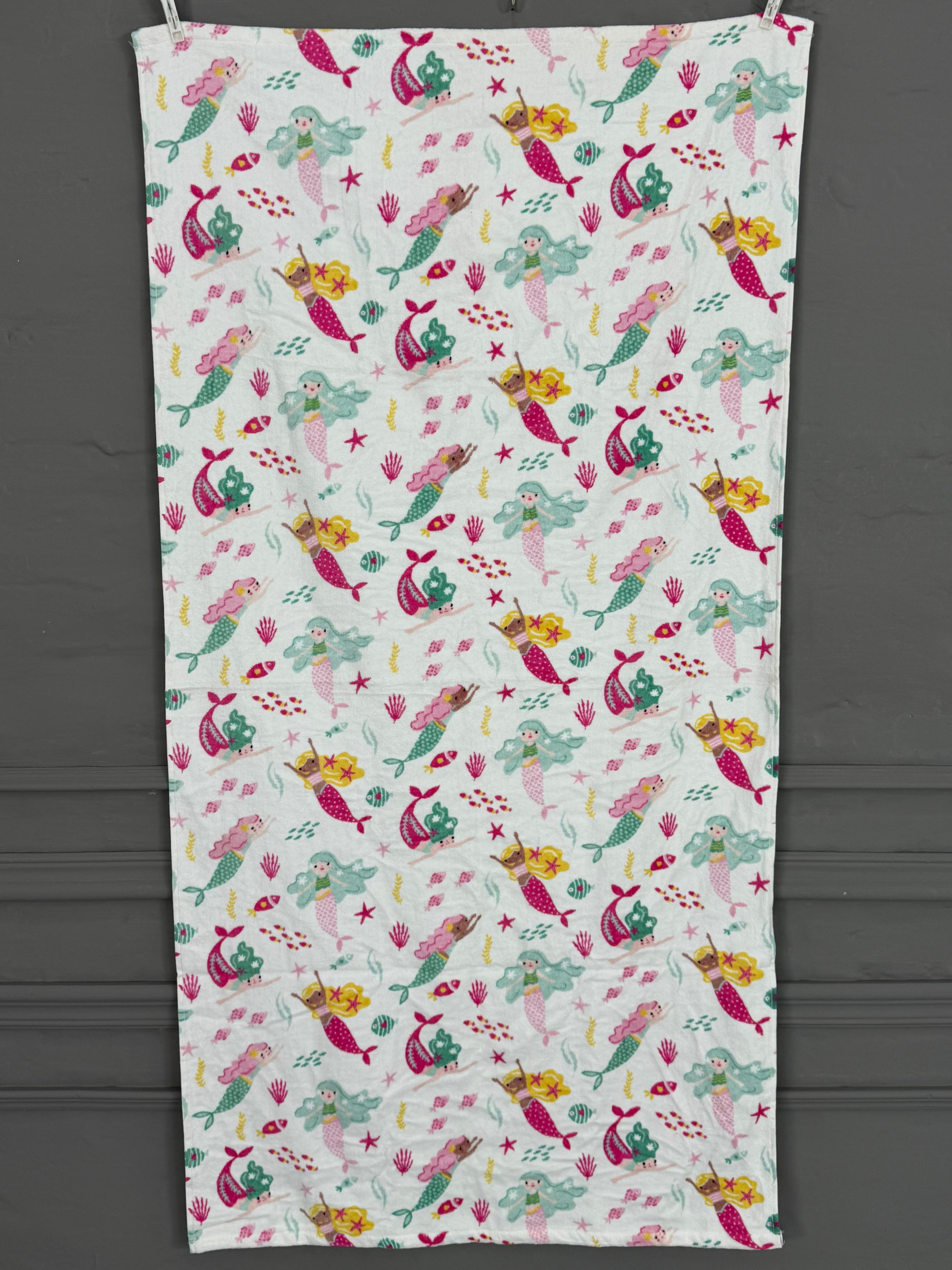Mermaid Dream Print Cotton Towel