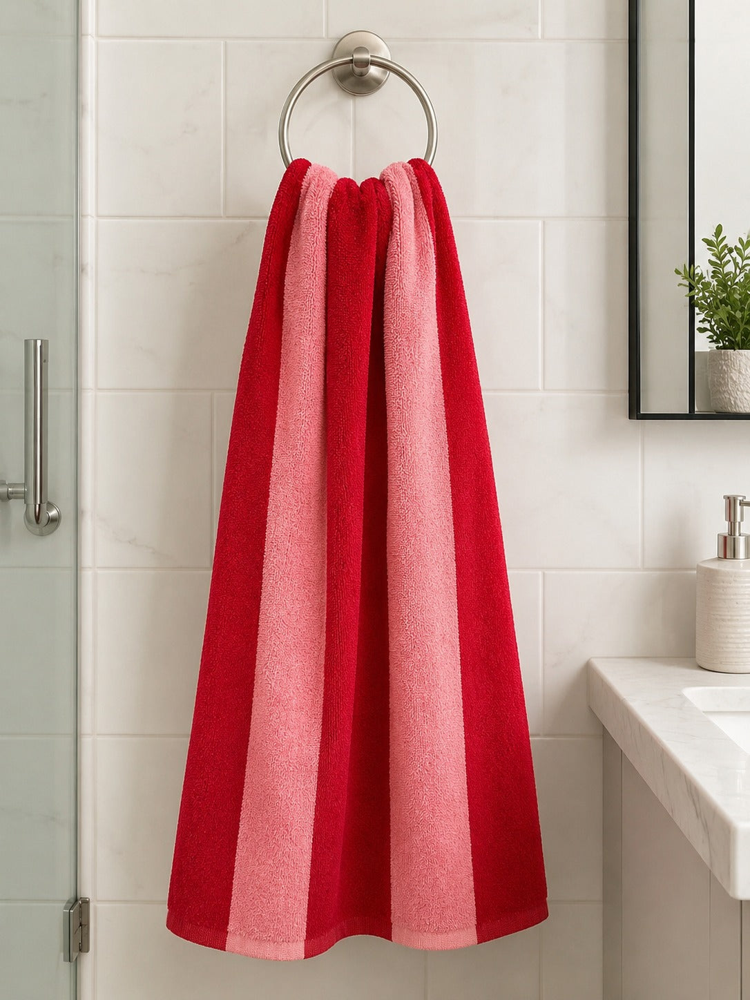 Cotton jacquard fabric Striped Towel