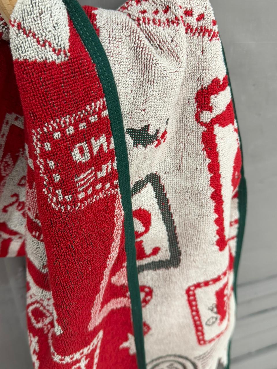 Christmas Print Cotton Hand Towel