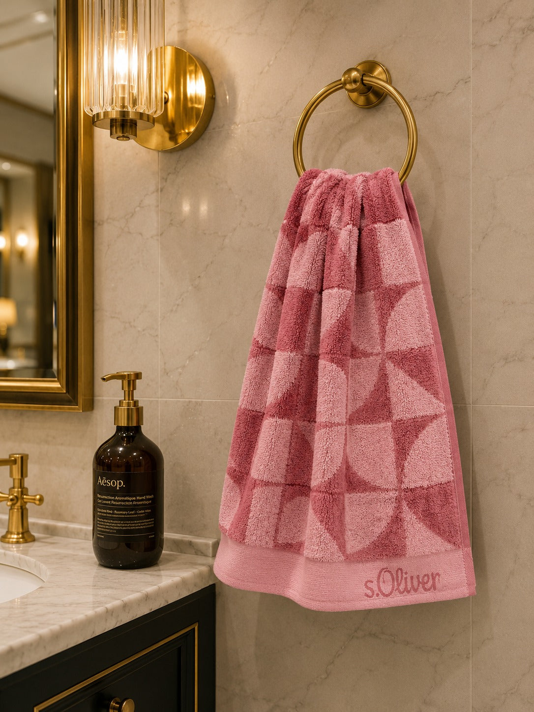 Premium Geometric Cotton Hand Towel