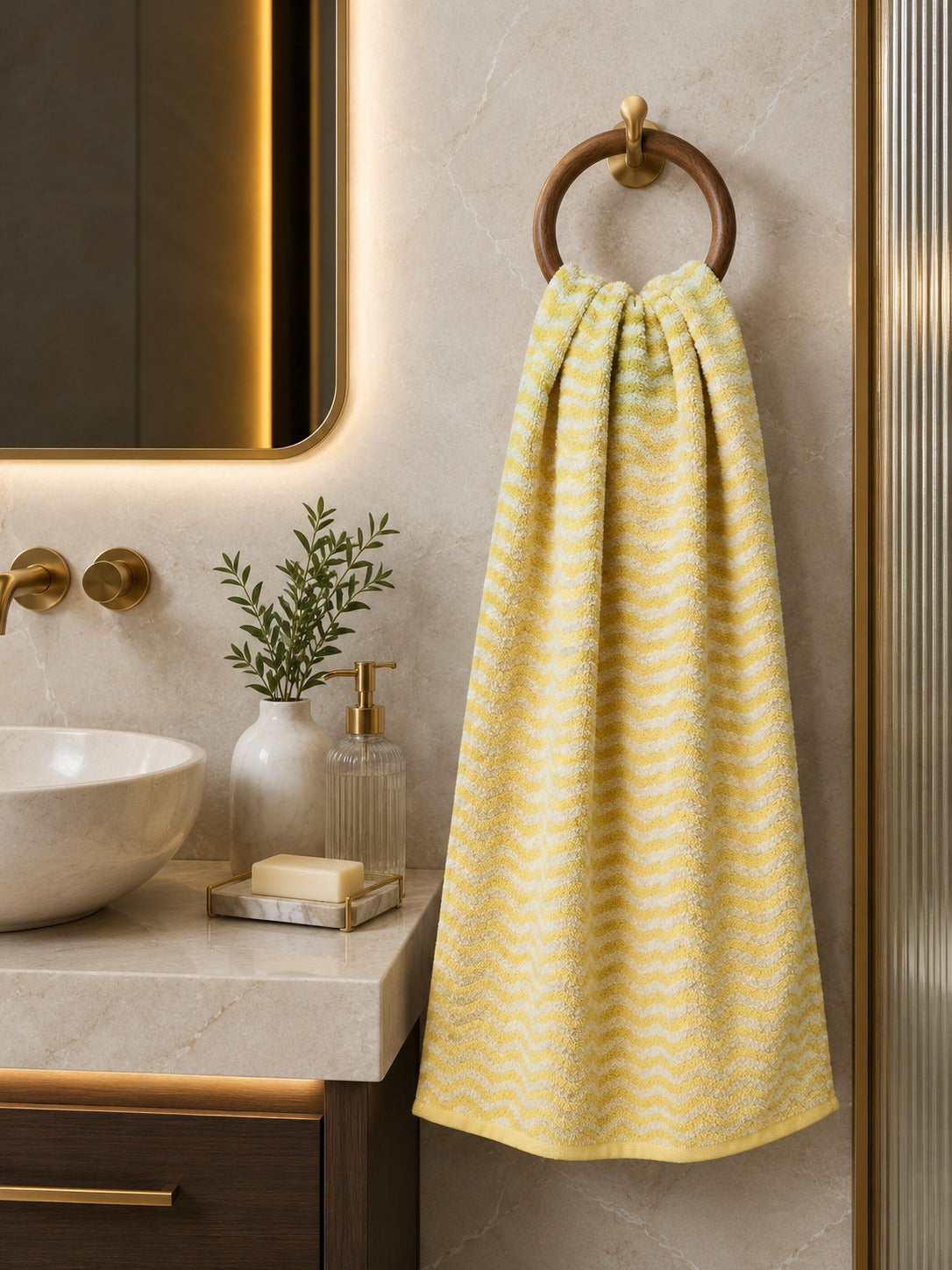 Premium Chevron Cotton Hand Towel