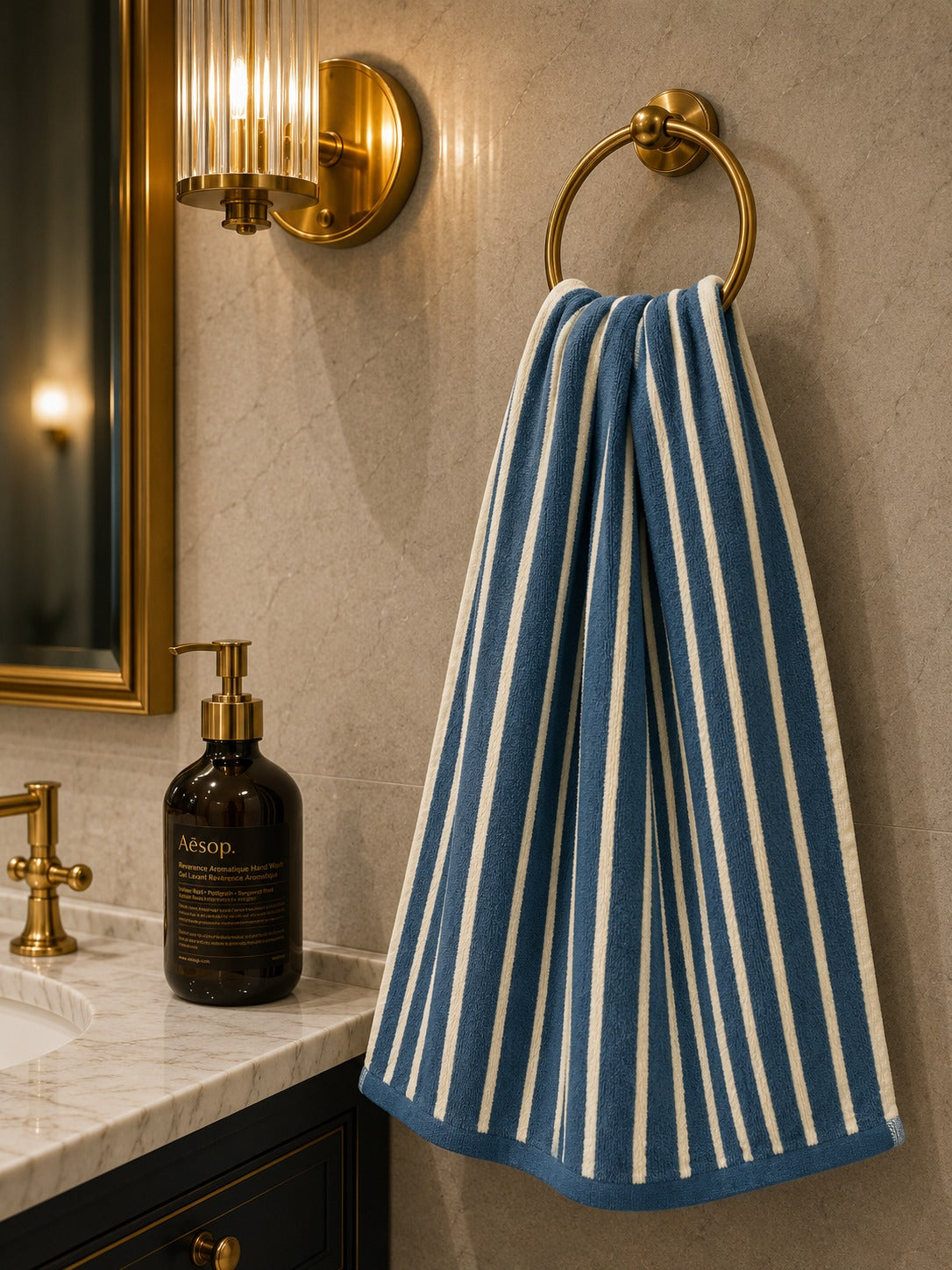Premium Striped Cotton Hand Towel
