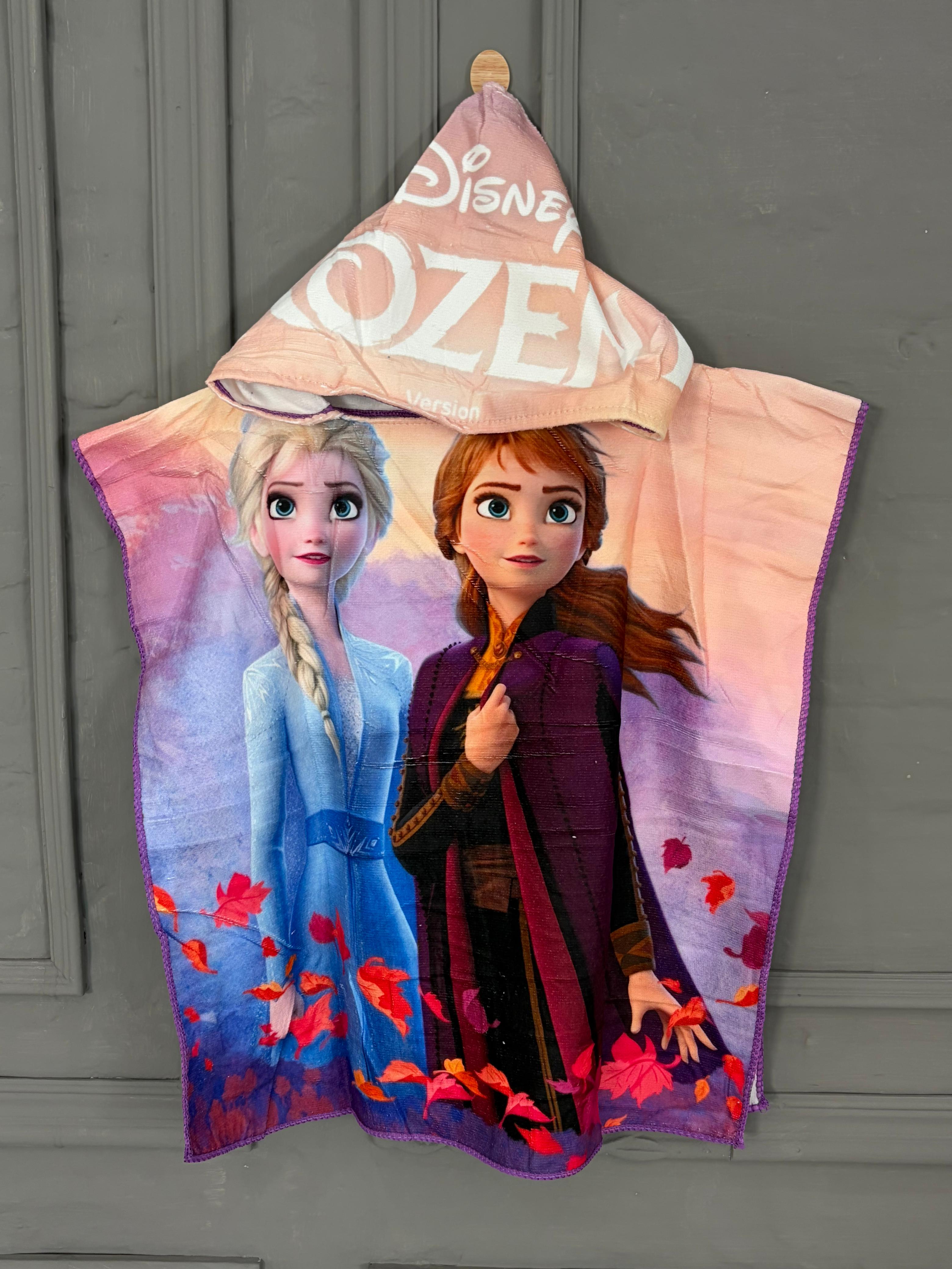 Frozen Hooded Kids Poncho