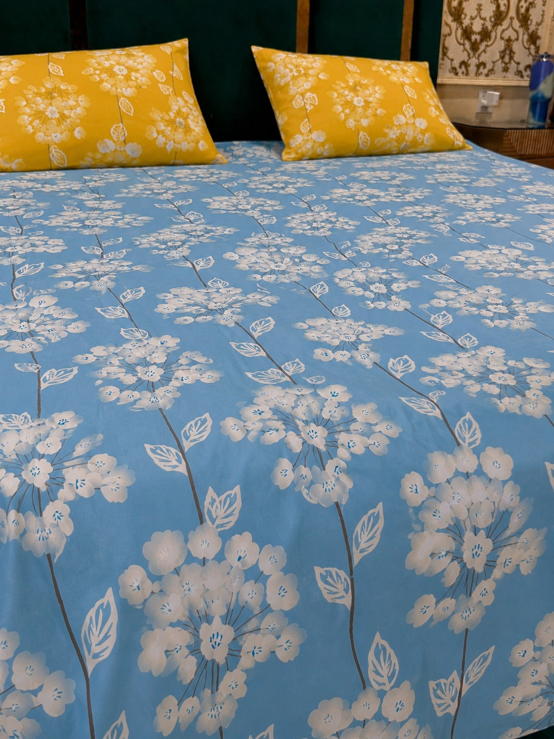 Blue Bloom Bedsheet Set