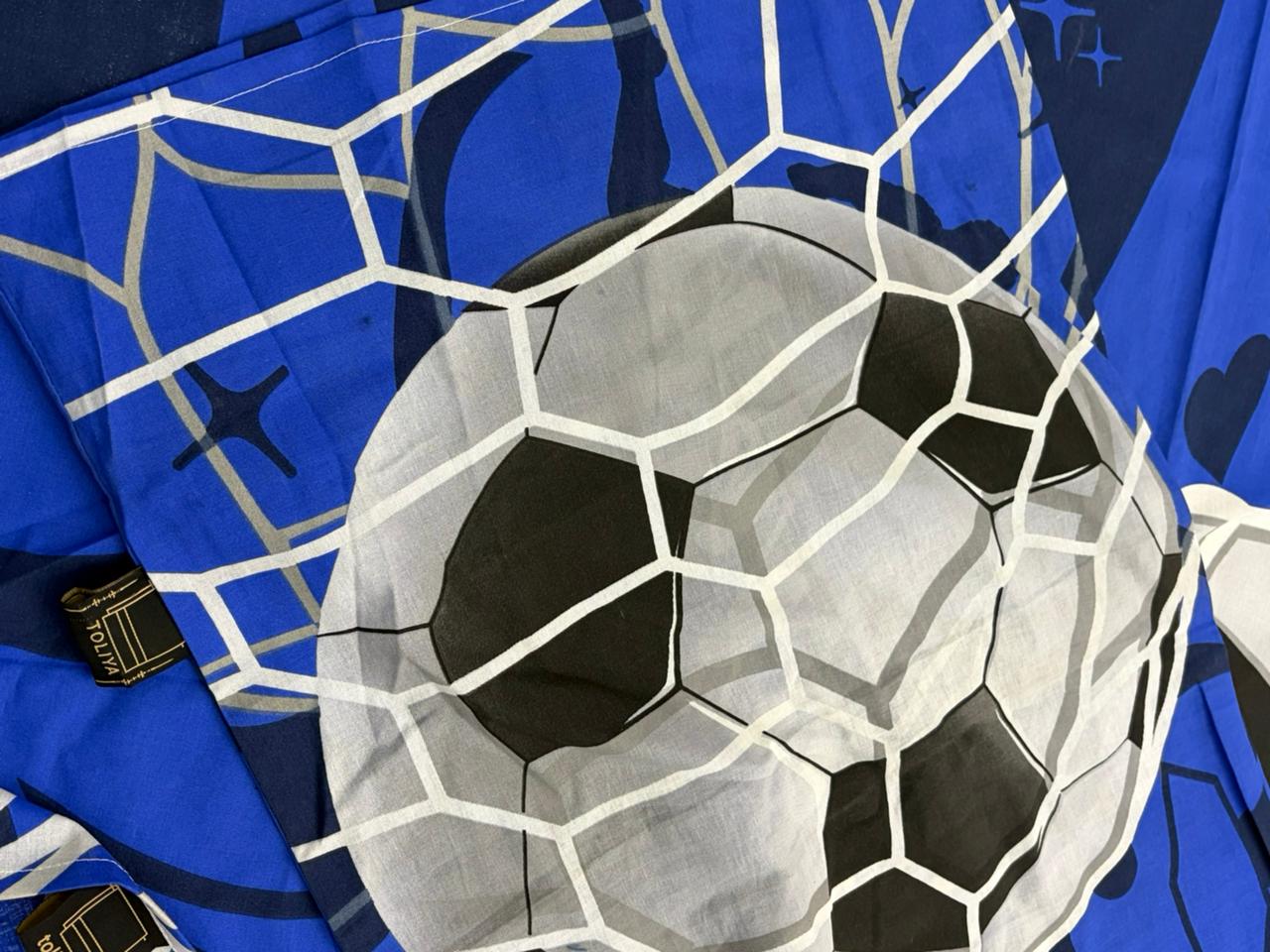 Kids Football Print Single Bedsheet with Pillow cover