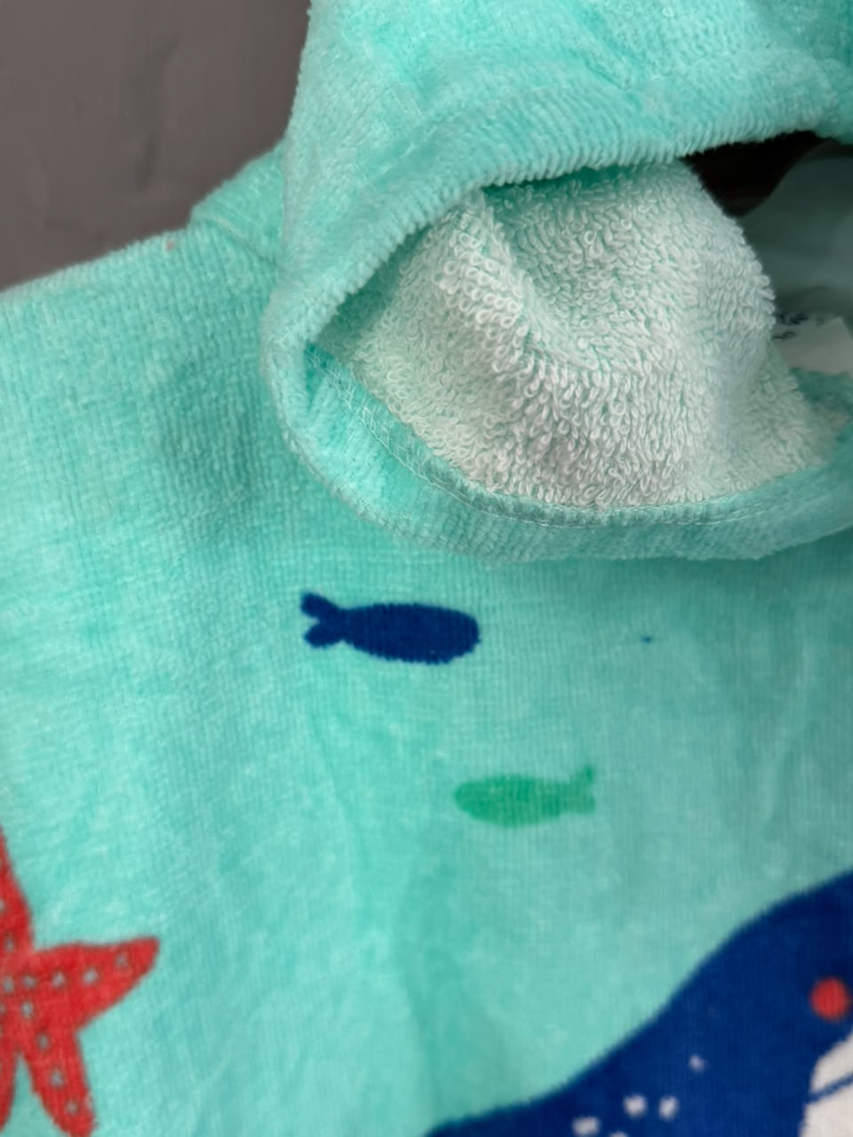 Ocean Splash Hooded Kids Poncho