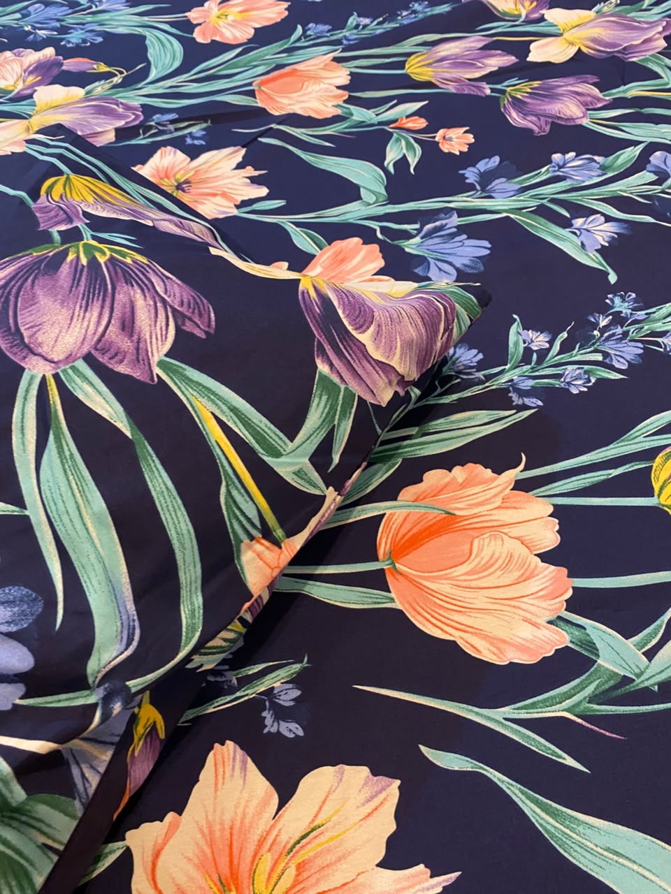 Midnight Bloom Floral Bedsheet Set