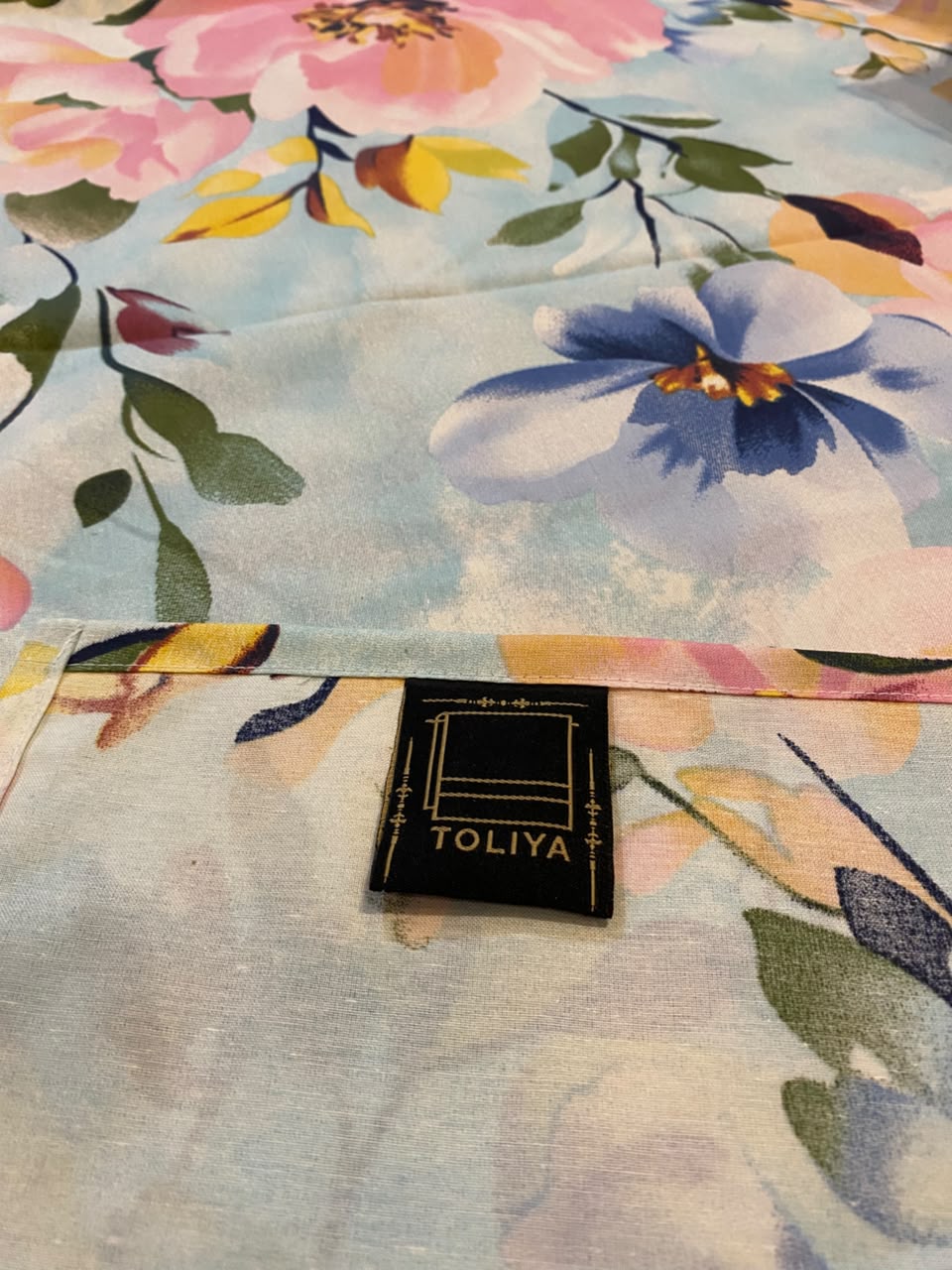Floral Blossom Sky Blue Bedsheet set