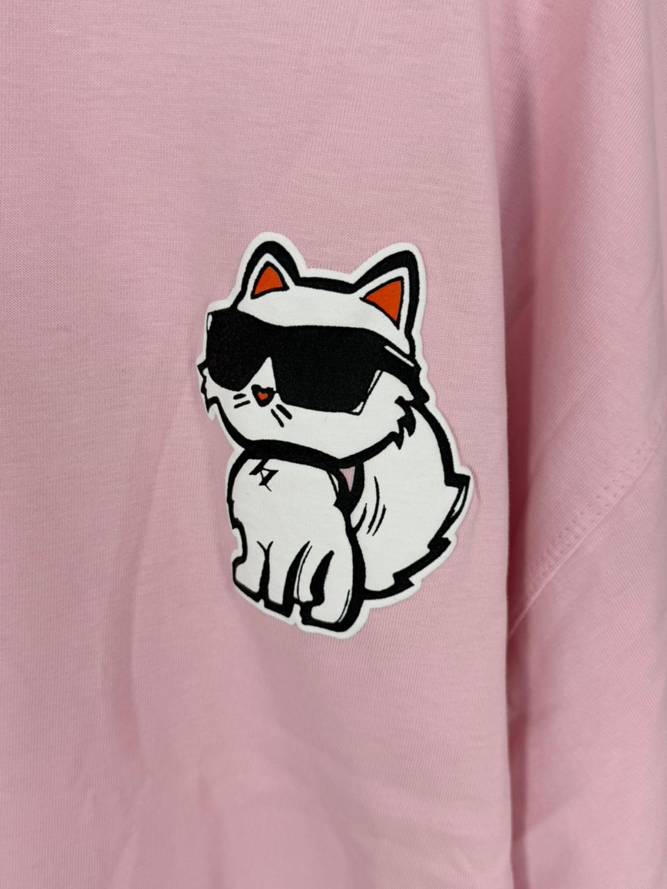 Pink Paws Drop Shoulder - Toliya.co