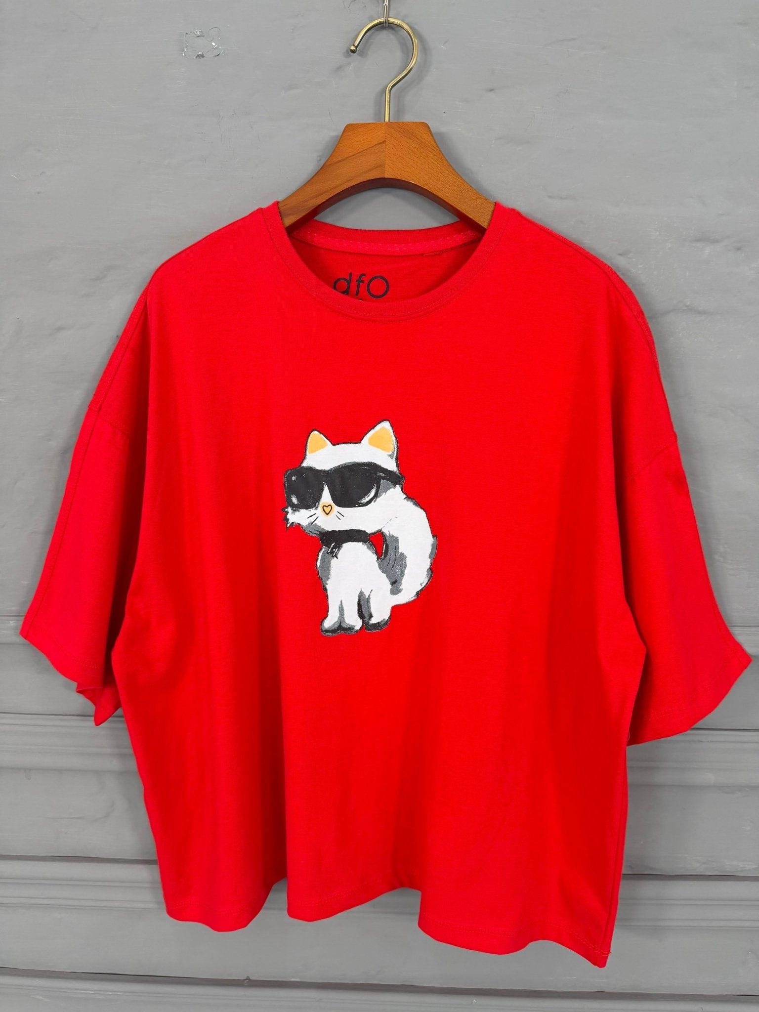 Sassy Cat Drop Shoulder - Toliya.co