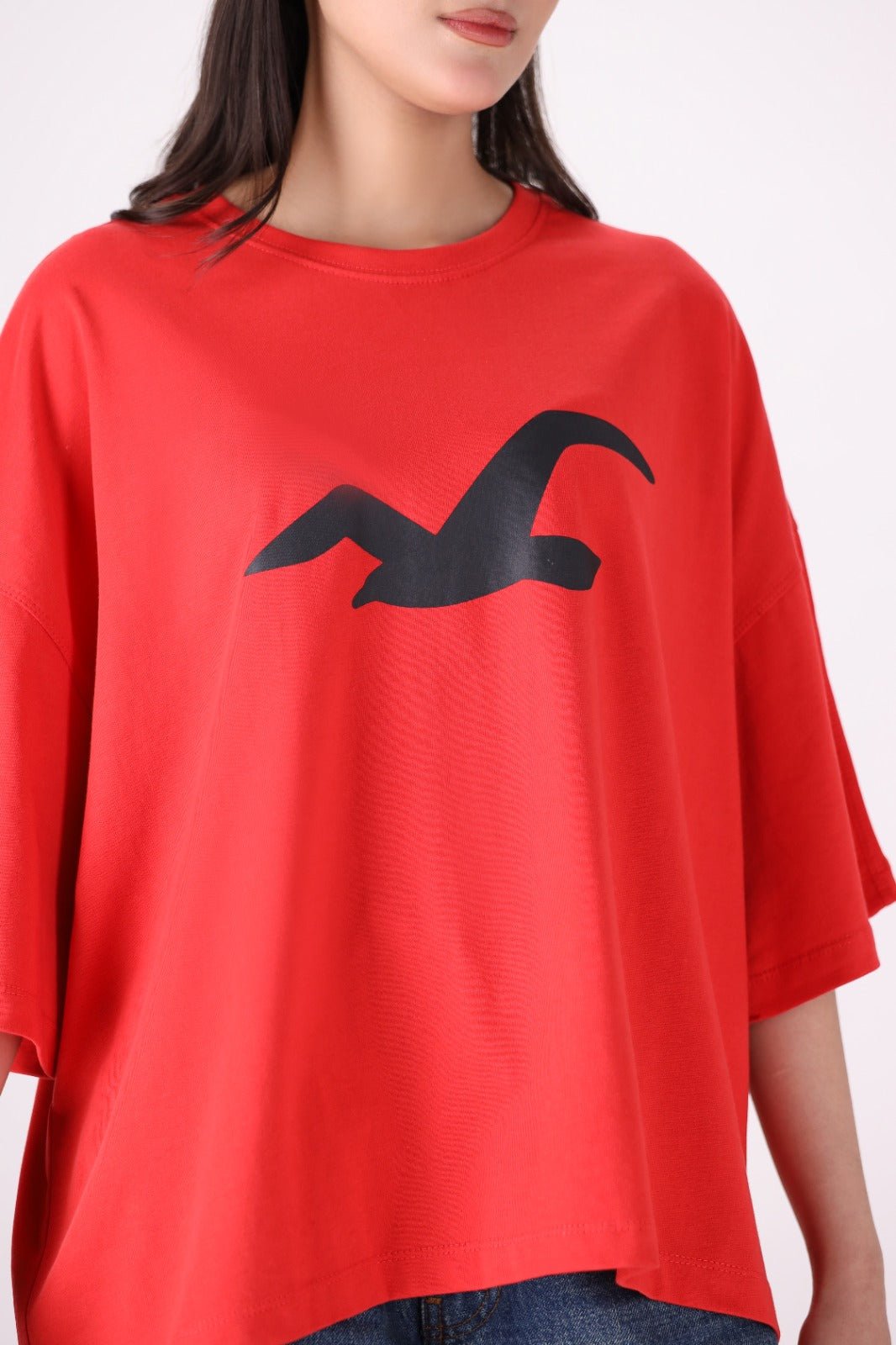 Black Wing Oversized Tee - Toliya.co