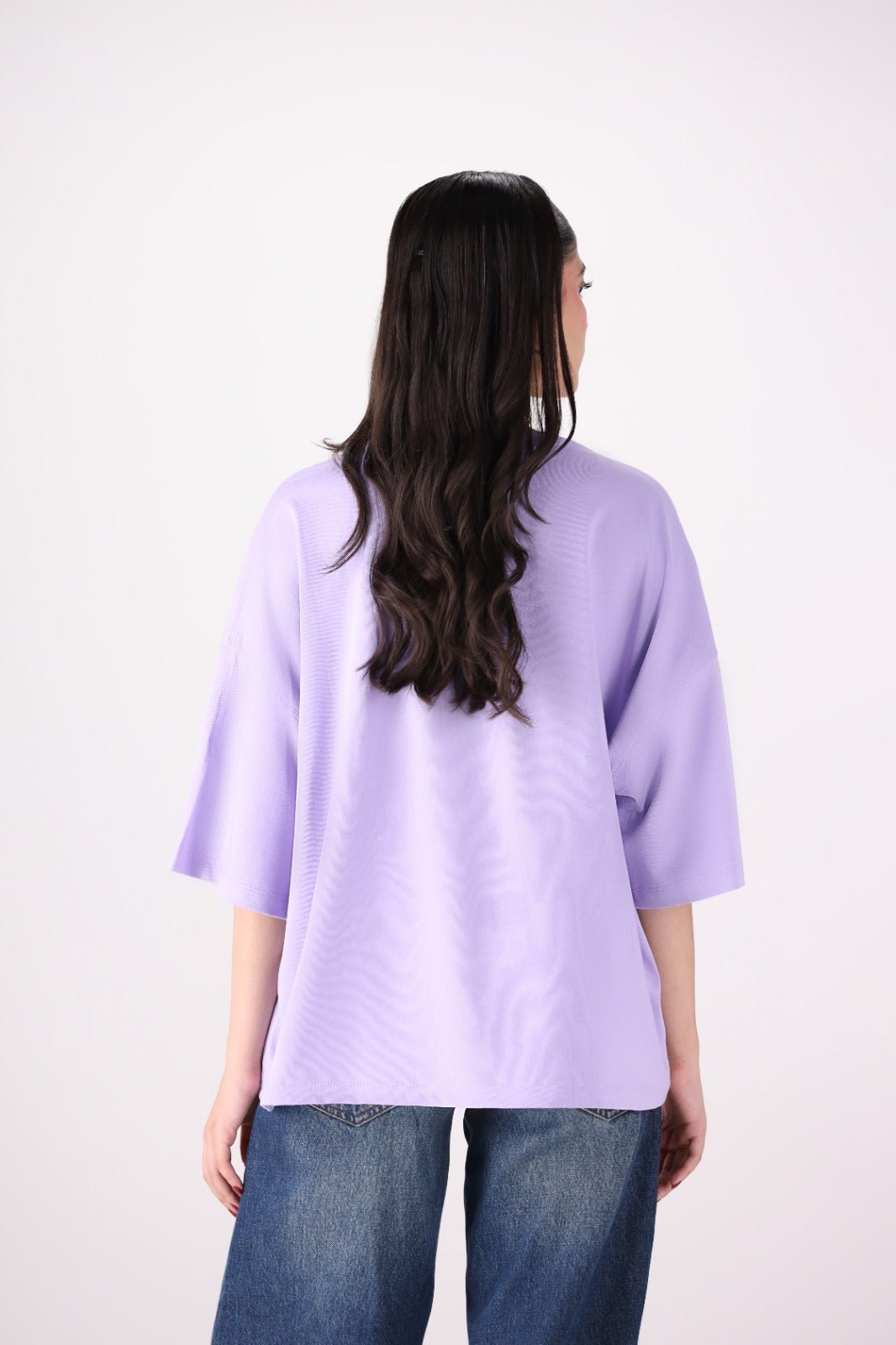 Pastel Purple Drop Shoulder - Toliya.co