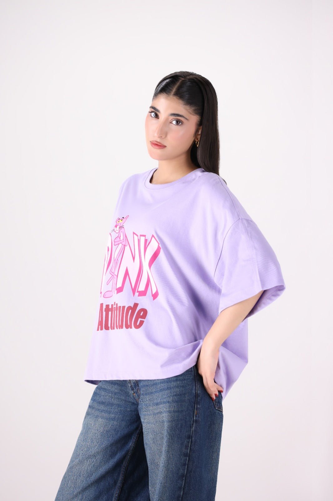 Pastel Purple Drop Shoulder - Toliya.co