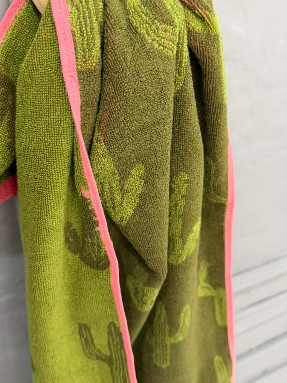 Modern Cactus Pattern Cotton Hand Towel