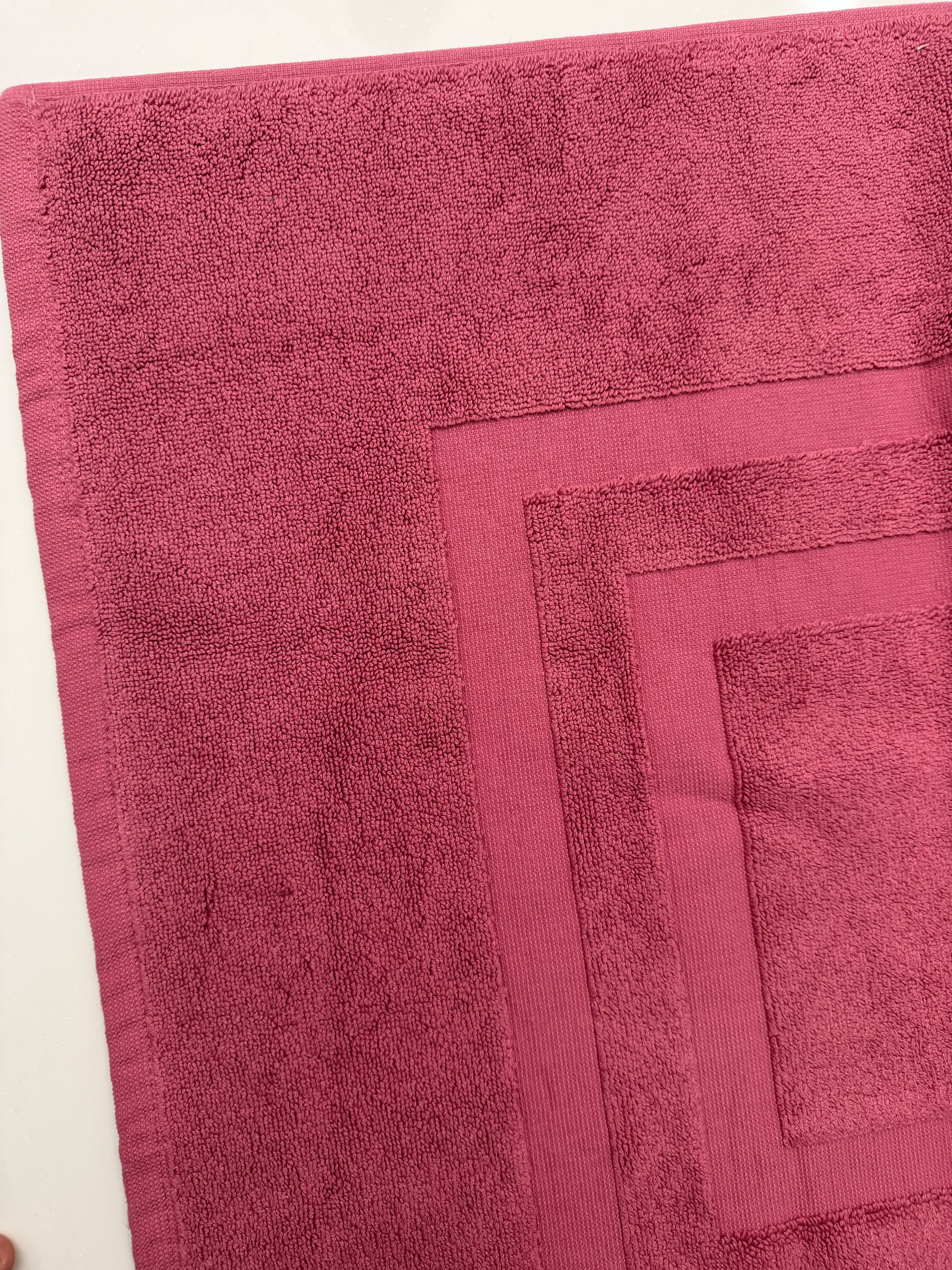 Classic Border Cotton Bath Mat