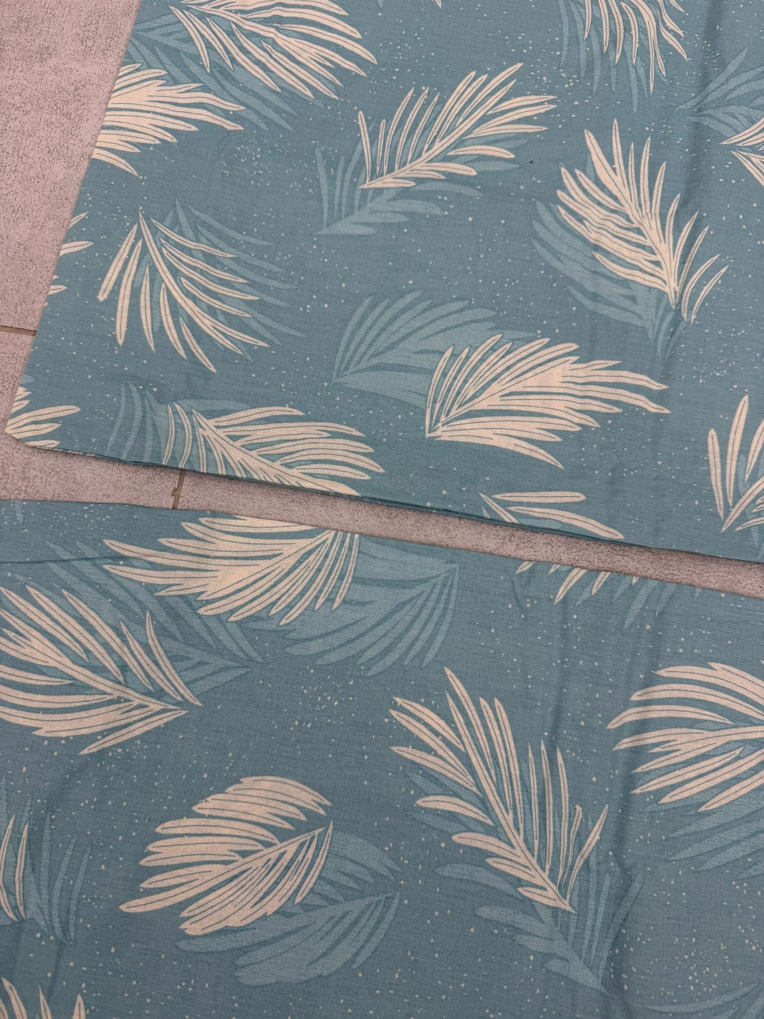 Blue Leaf Print Pillow Covers - Toliya.co