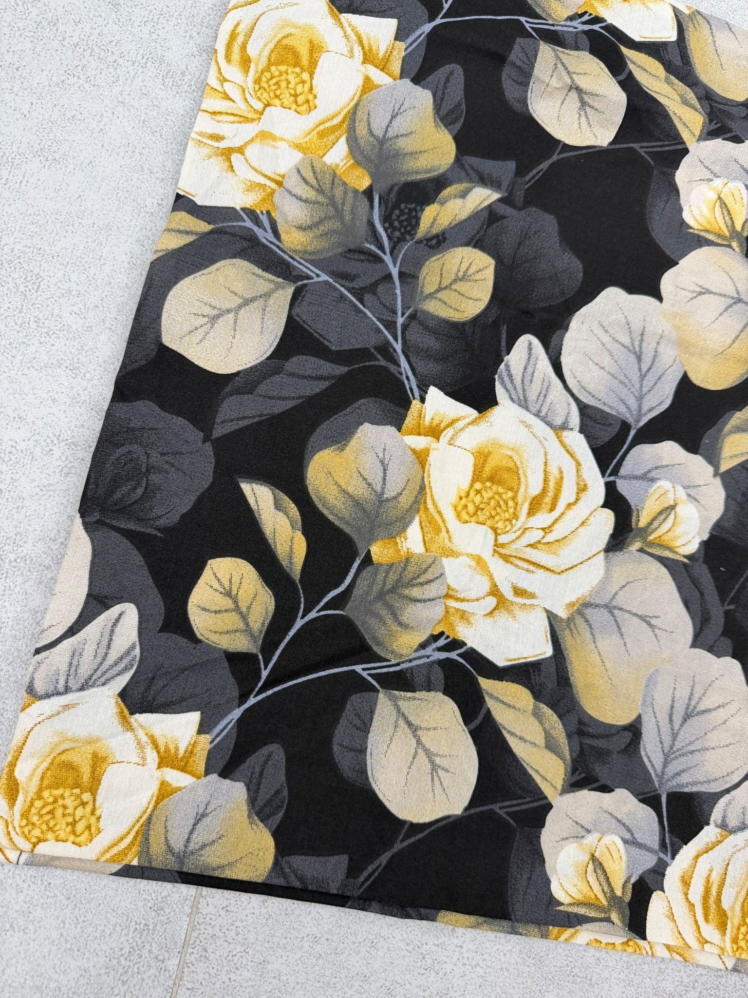 Black & Gold Floral Print Pillow Covers - Toliya.co