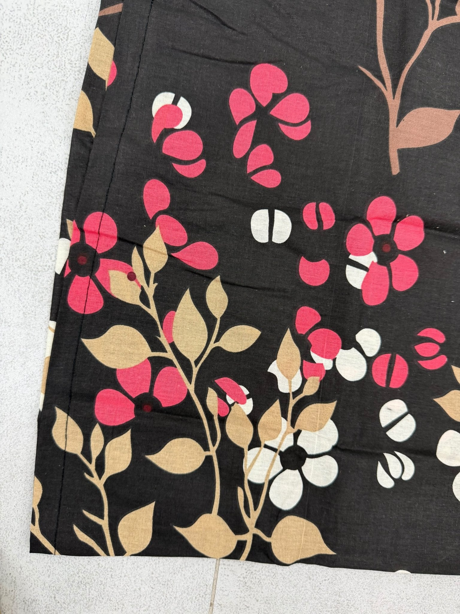 Black Floral Branch Print Pillow Covers - Toliya.co
