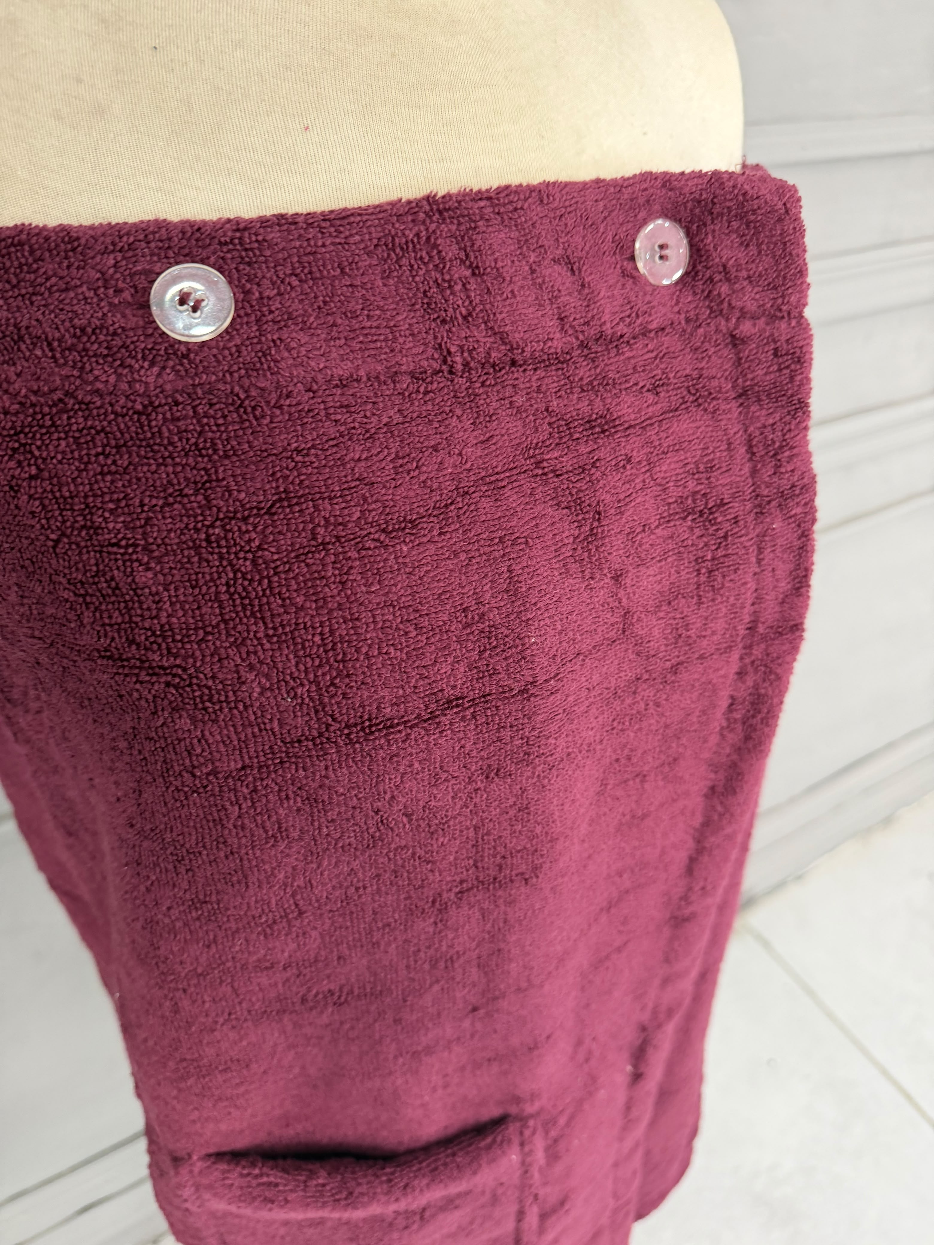 Premium  Plum Cotton Shower Wrap