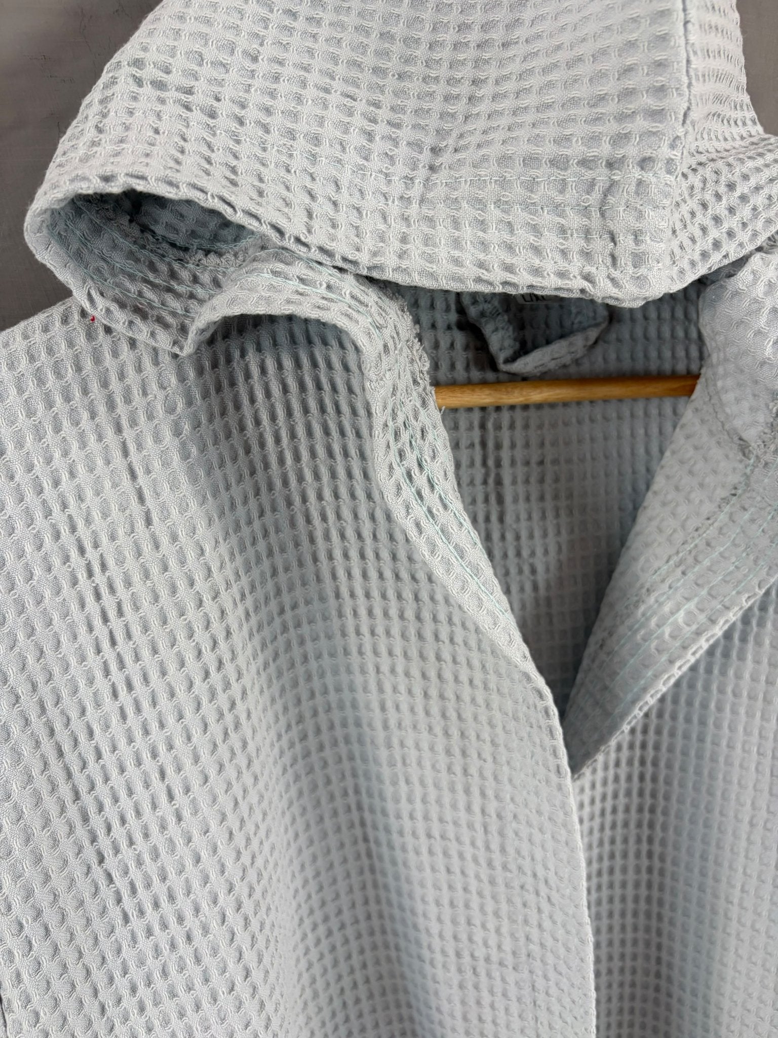 Waffle Hooded Bathrobe - Toliya.co