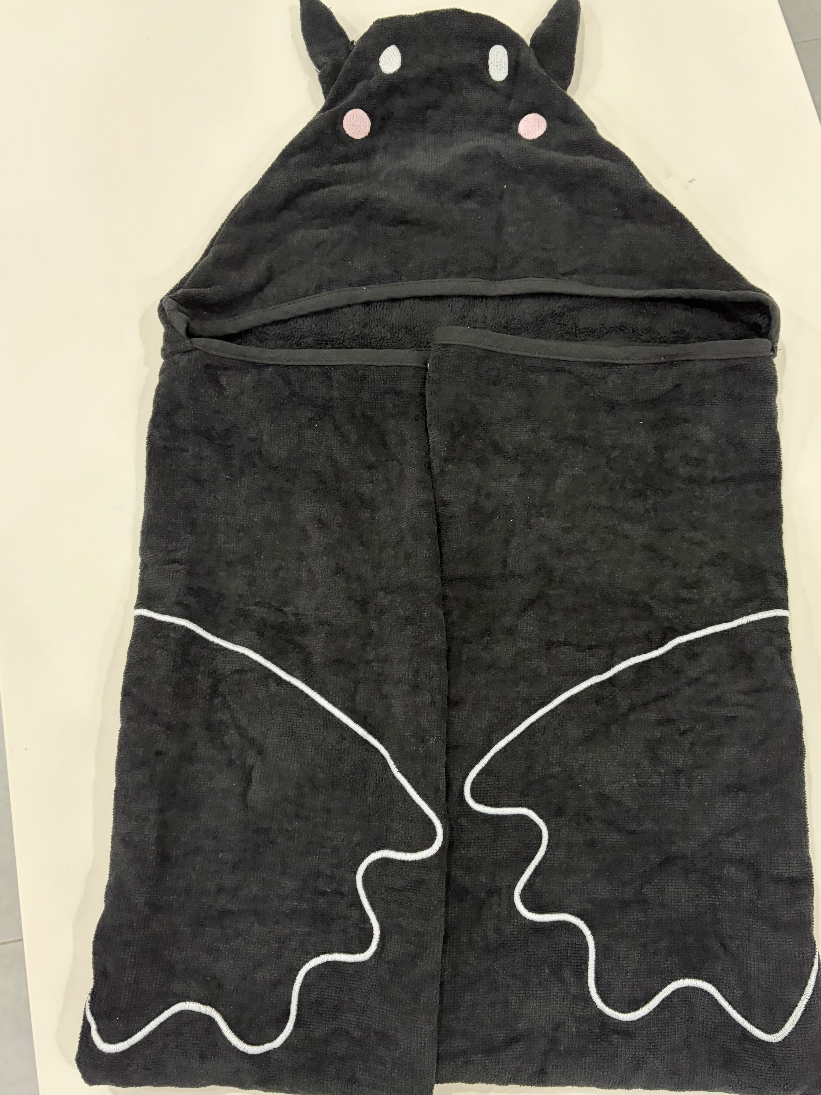 Black Hooded Baby Towel Wrap