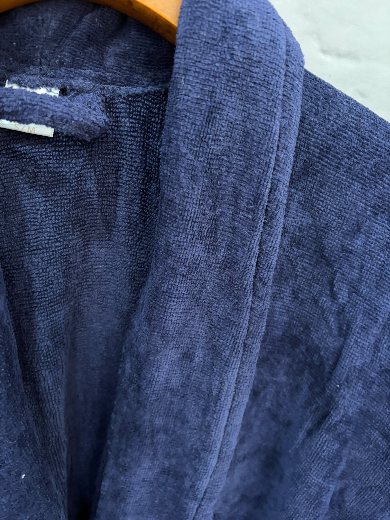 Premium Navy Blue Terry Bathrobe