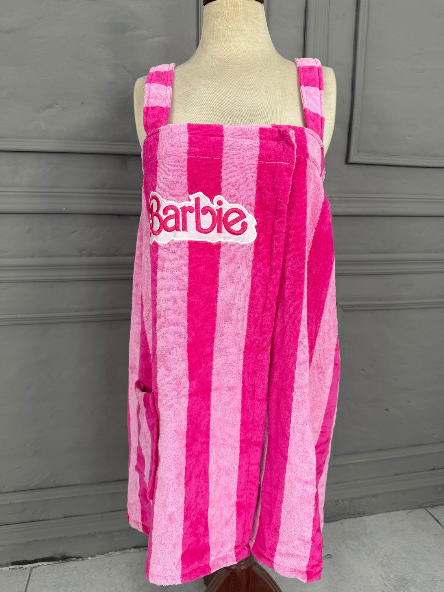 Women Striped Terry Bathrobe - Toliya.co