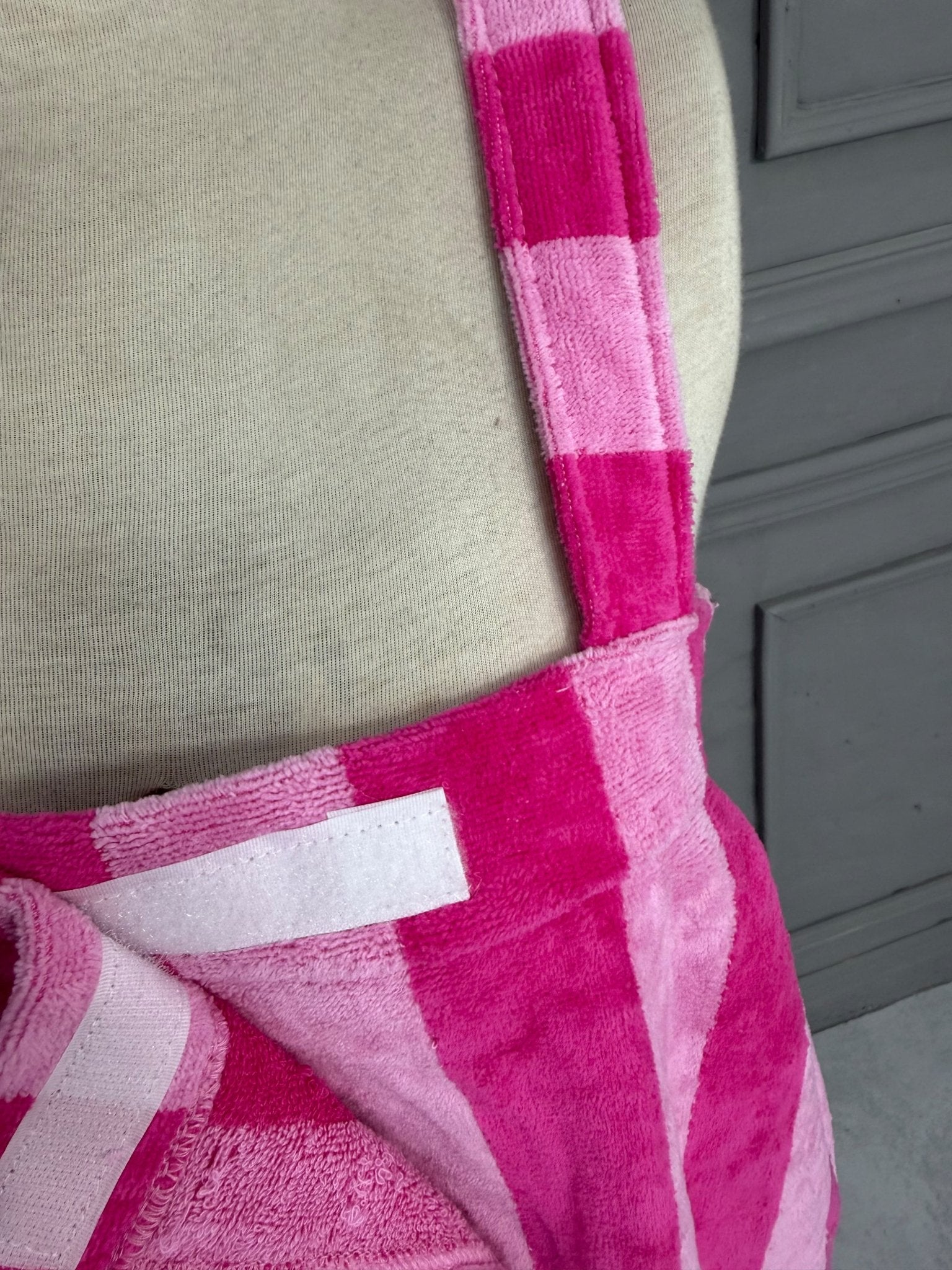 Women Striped Terry Bathrobe - Toliya.co