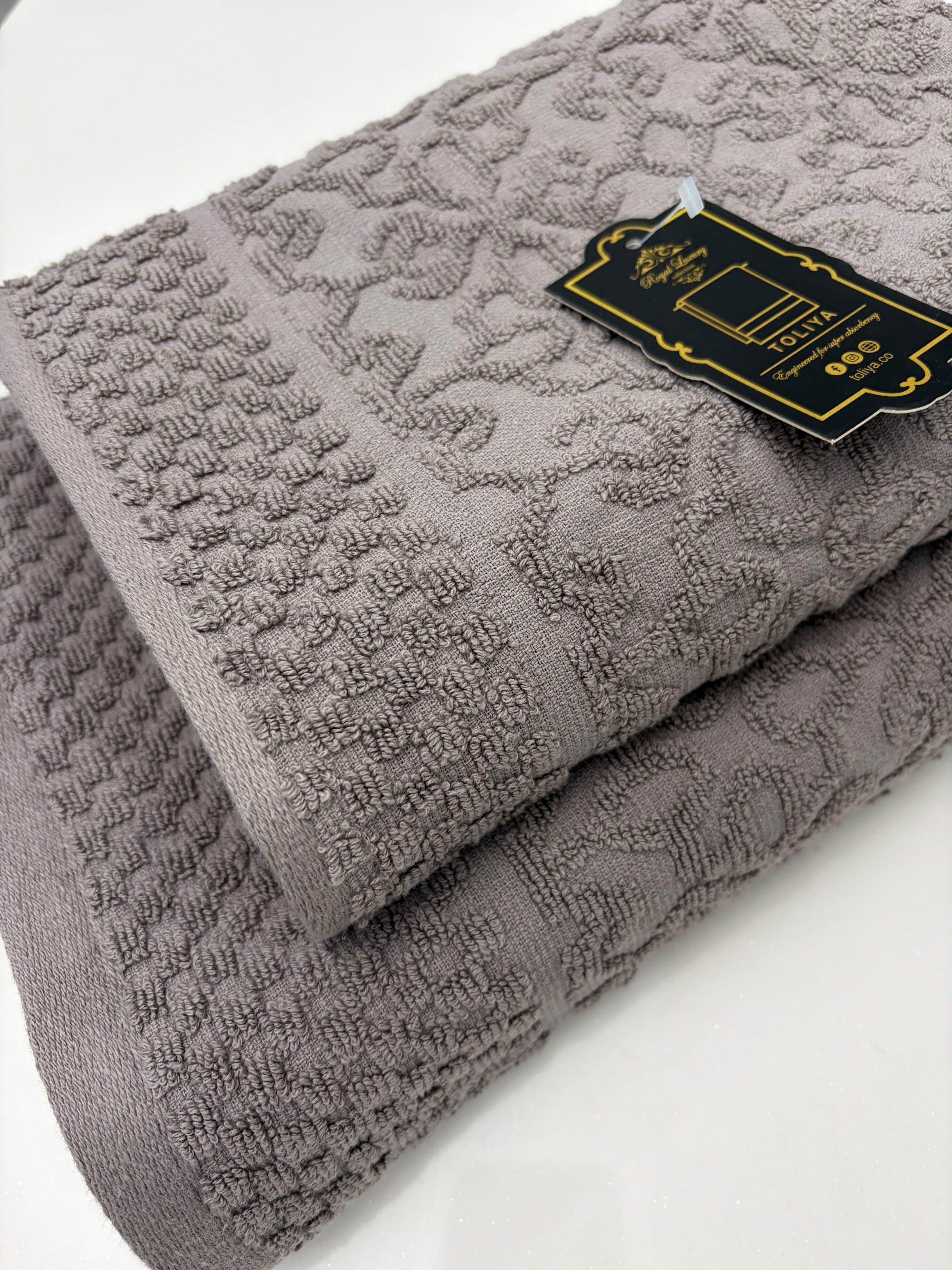 Luxury Textured Towel Set – Pack of 2