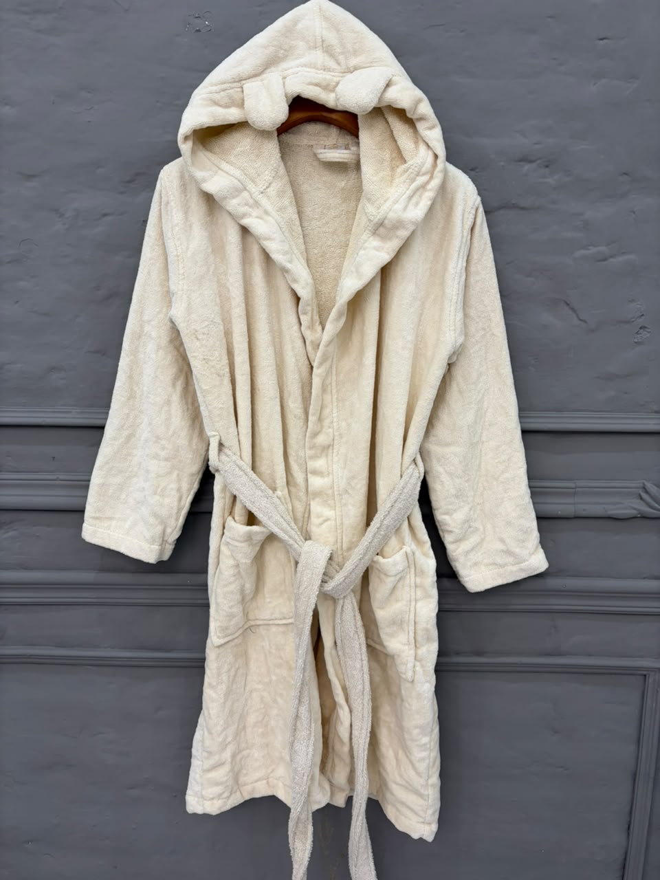 Cozy Cream Hooded Bathrobe - Toliya.co
