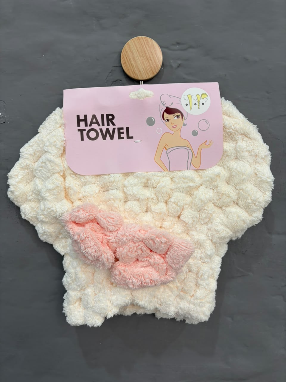 Plush Bow Hair Drying Cap