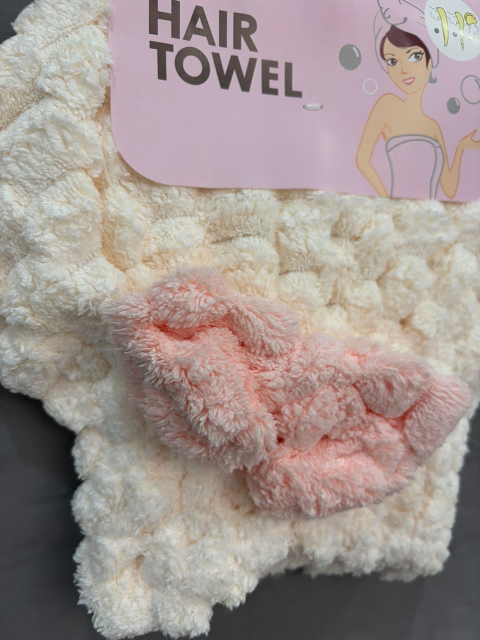 Plush Bow Hair Drying Cap