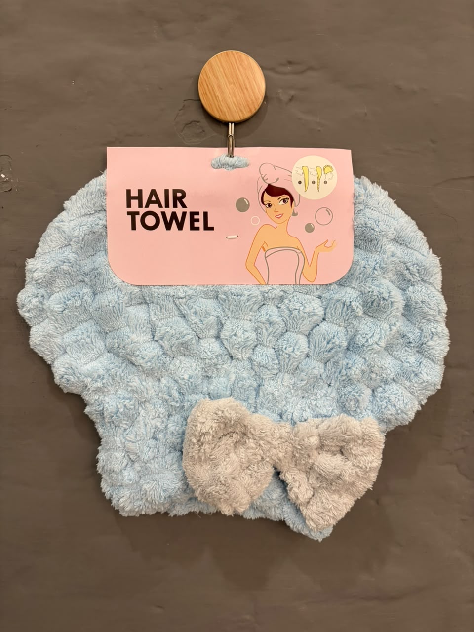 Plush Bow Hair Drying Cap