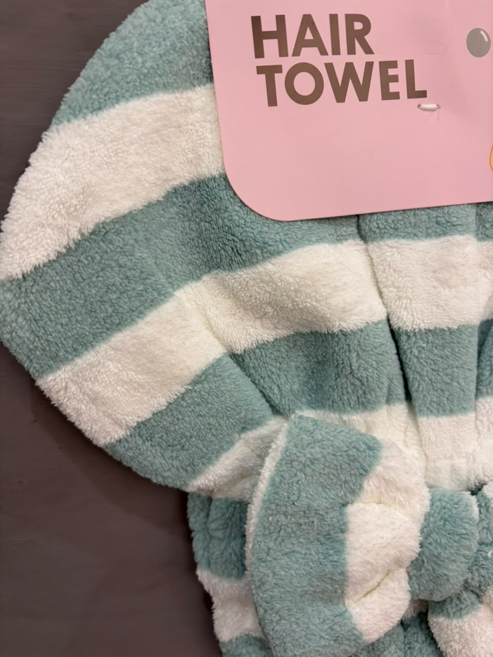 Plush Striped hair drying cap
