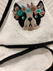 Dog White Hooded Towel