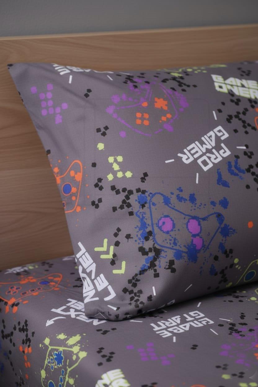 Kids Game Bedsheet with Pillow cover - Toliya.co