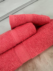 Cotton Towel  Coral Set Pack of 3  Gsm(450)