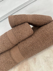 Cotton Towel  Brown Set Pack of 3  Gsm(450)