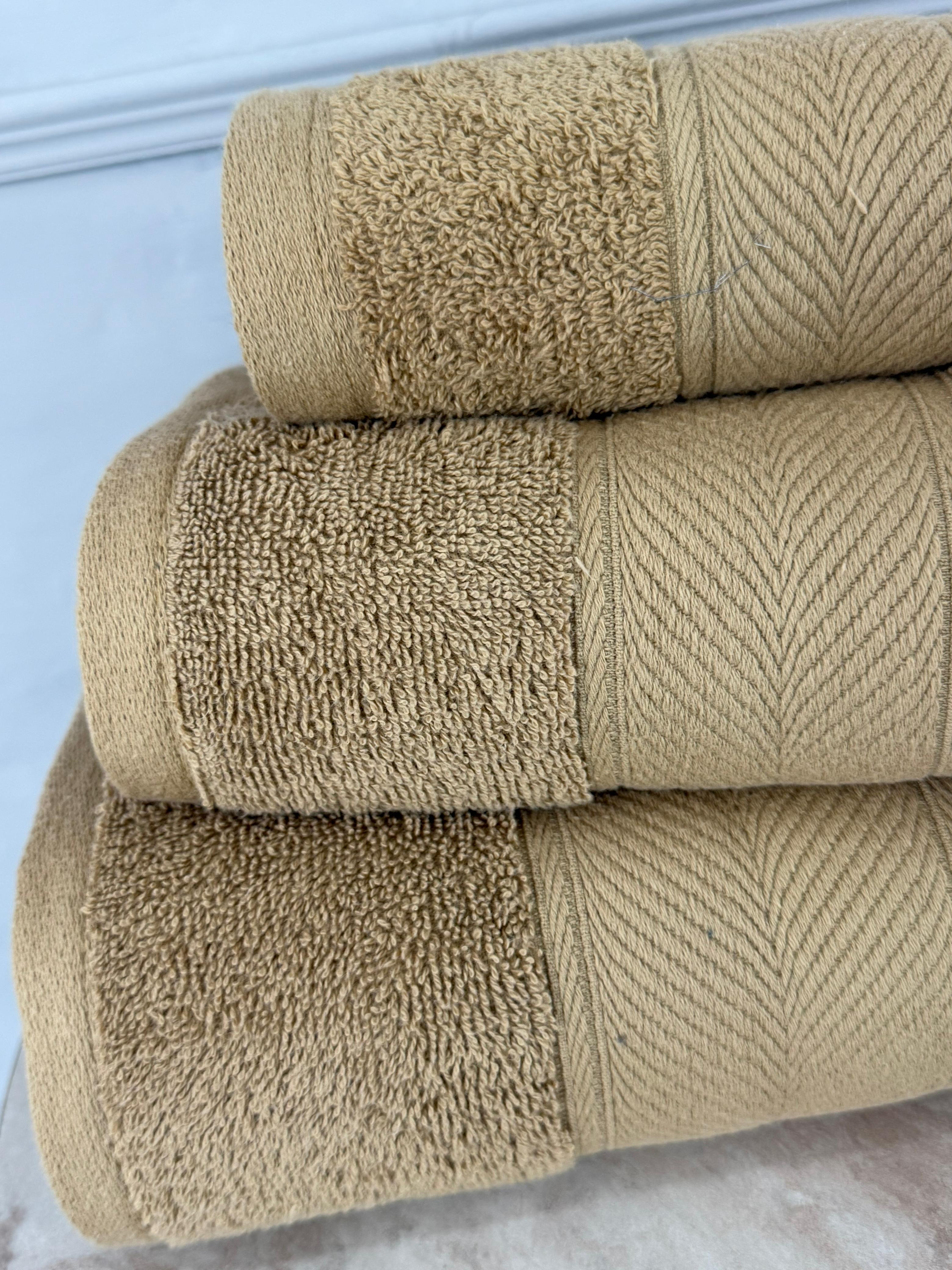 500 GSM Cotton Towel Set – 3 Piece