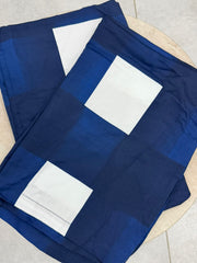 Navy Checkered Pillow Cover Set