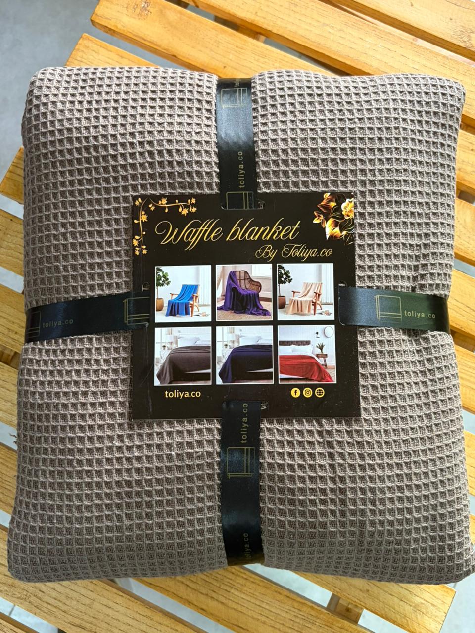 Summer Waffle Blanket Brown