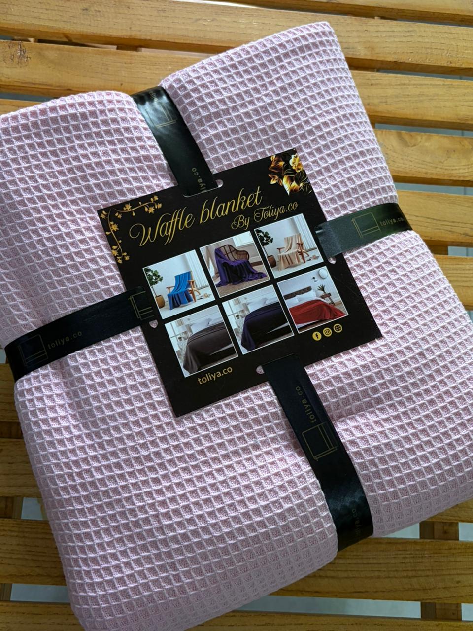 Summer Waffle Blanket Light Pink