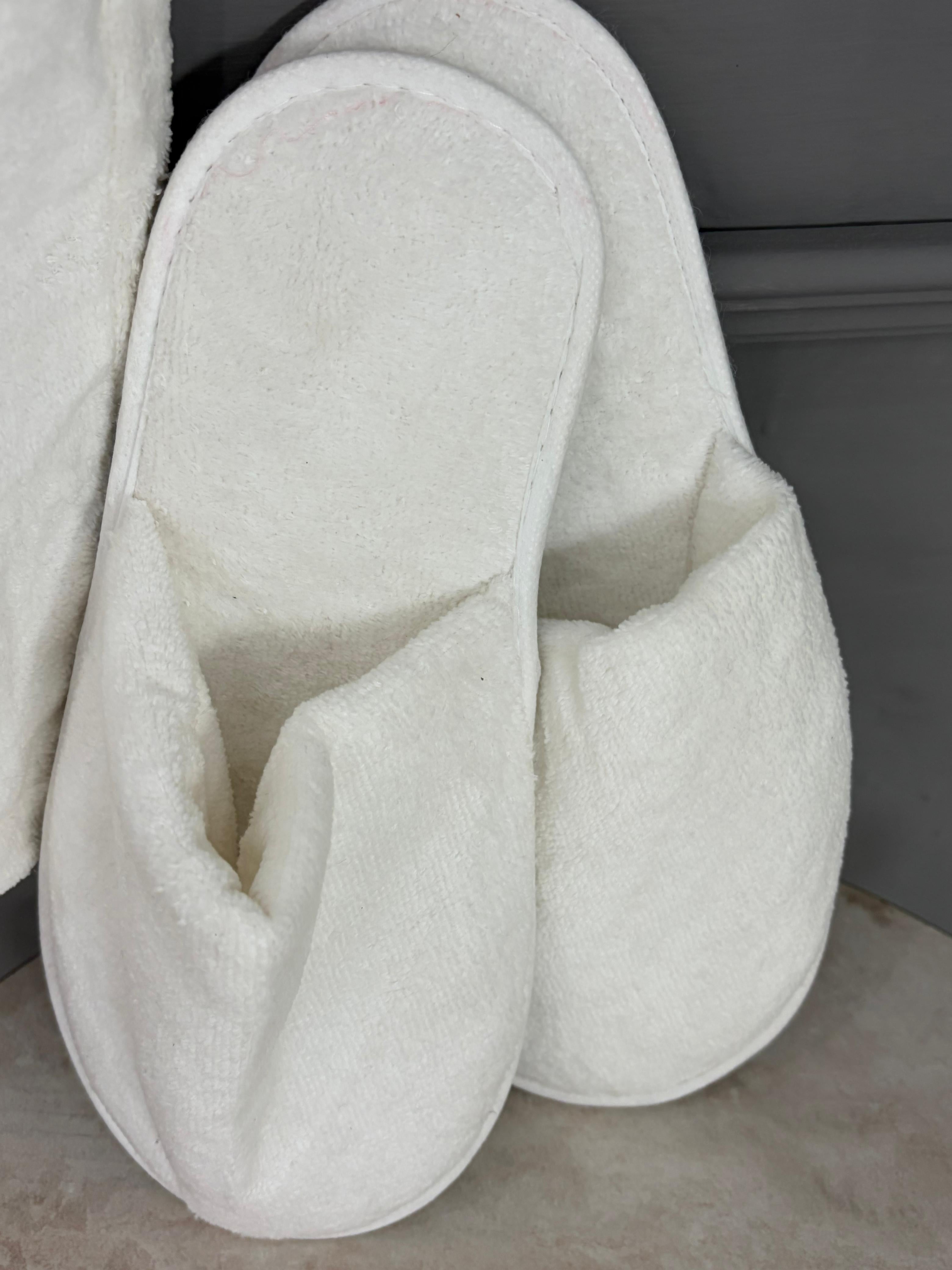 Luxury Soft Cotton Bathrobe with Slippers