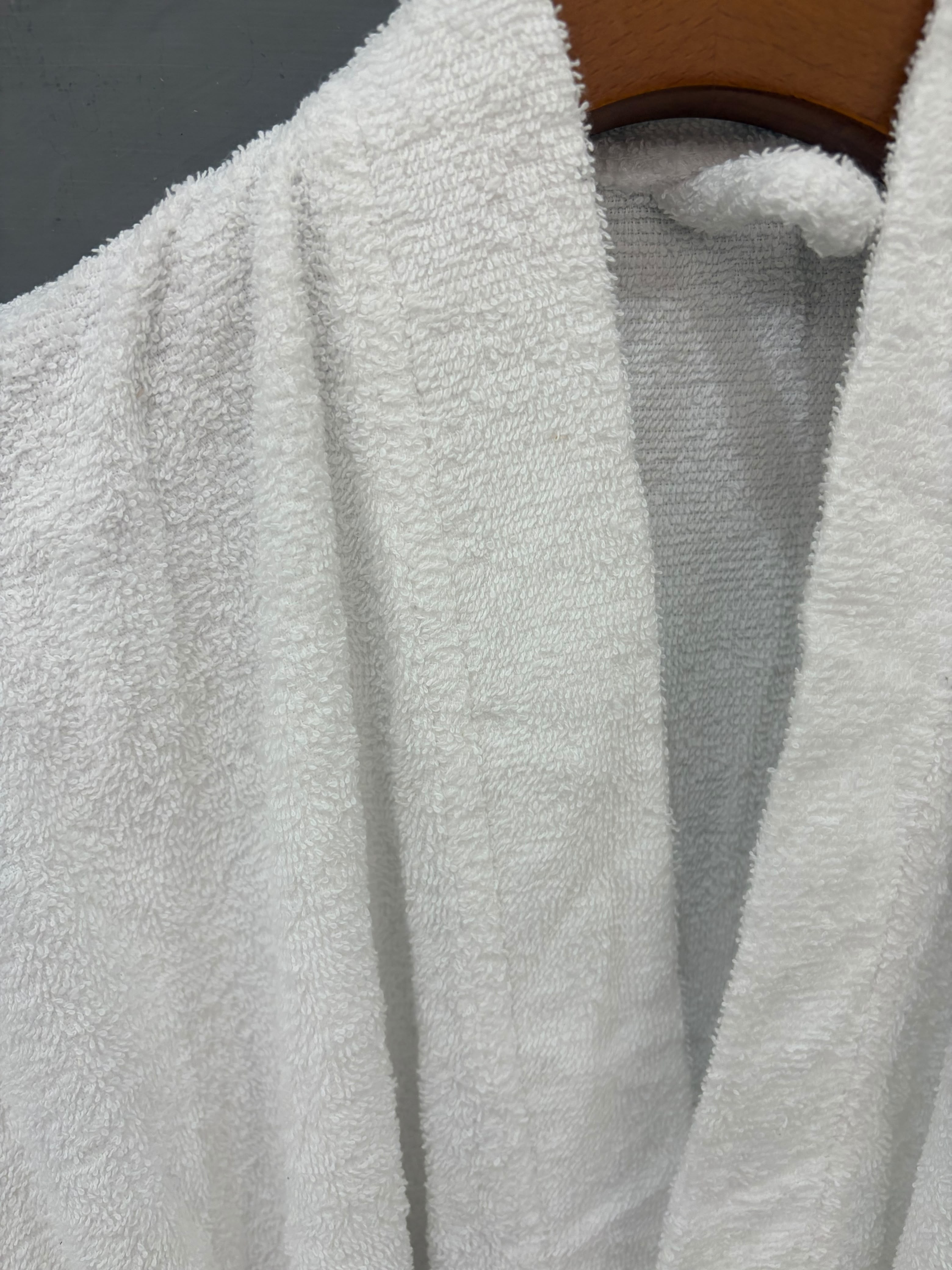 Women White Terry Bathrobe