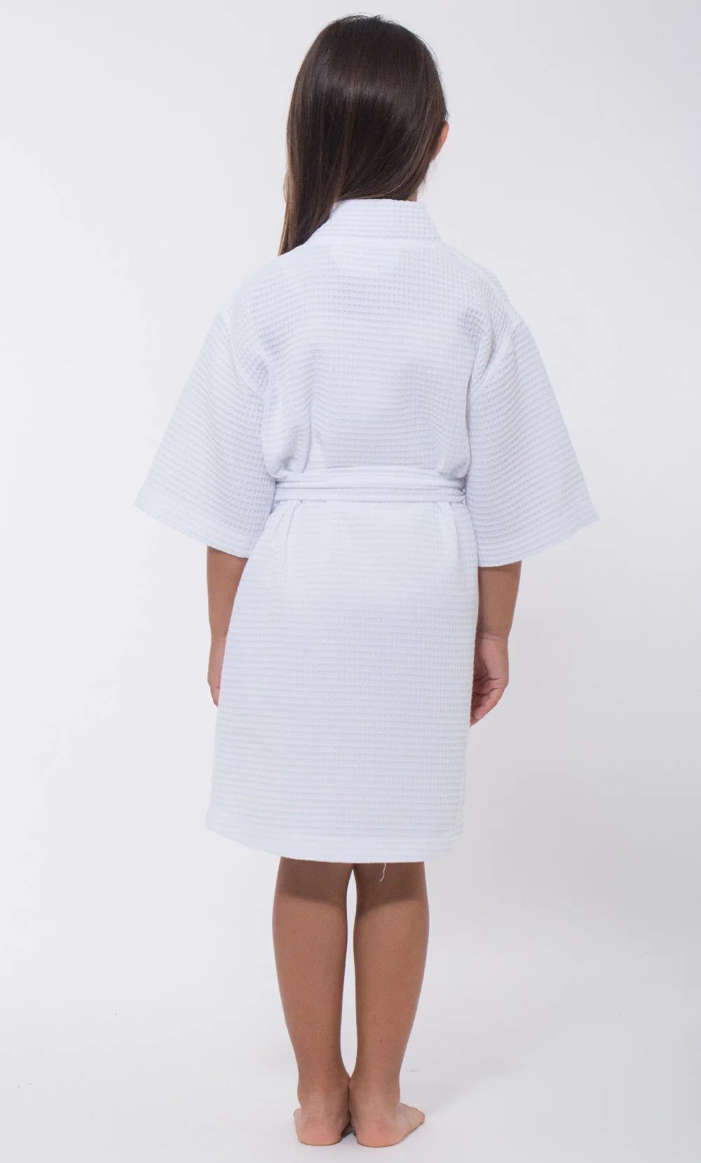 Kids Waffle Hooded Bathrobe Snow White