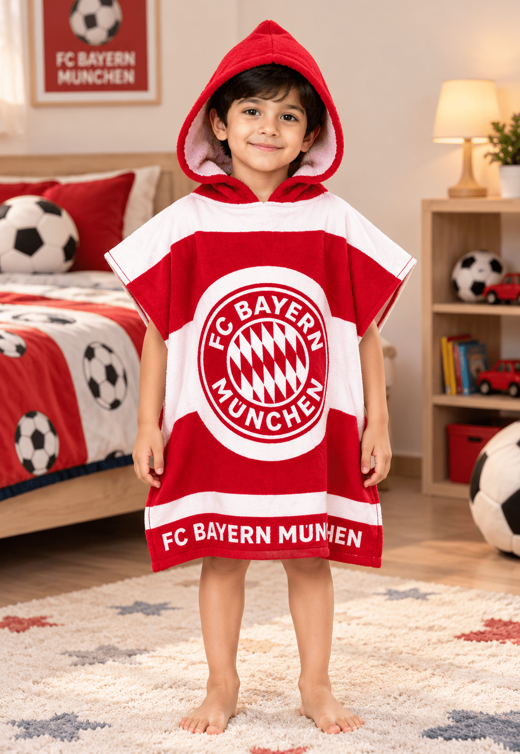 kids Hooded printed poncho - Toliya.co
